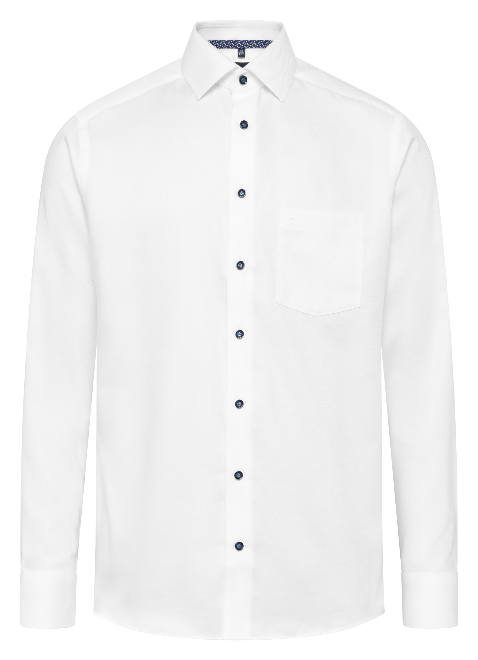 OLYMP Businesshemd »Luxor Modern Fit New-Kentkragen« kontrastfarbene Details an Krageninnenseite, modern fit