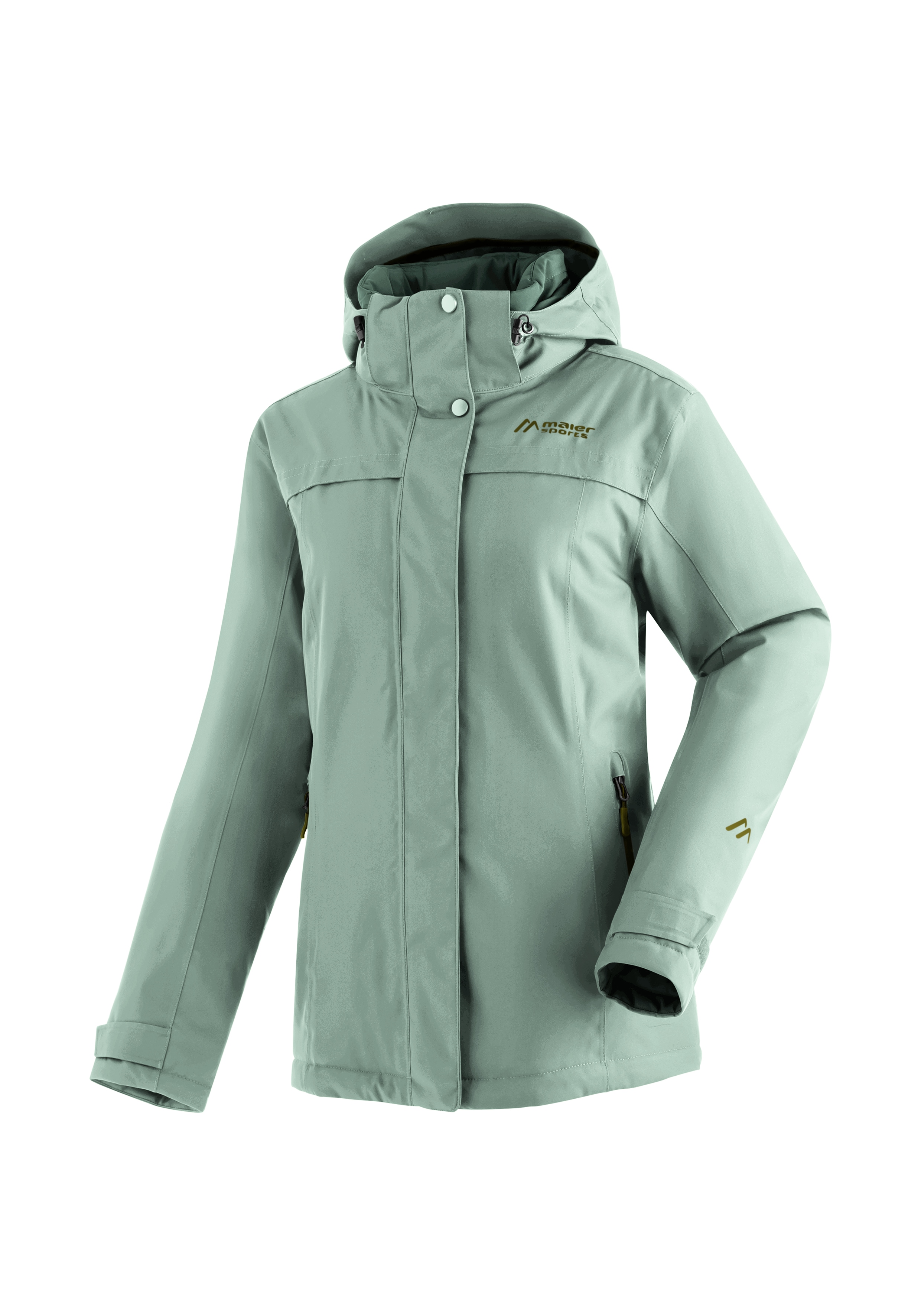 Maier Sports "Lisbon" warme Damen Jacke, wattierte Regenjacke, wasserdicht + atmungsaktiv