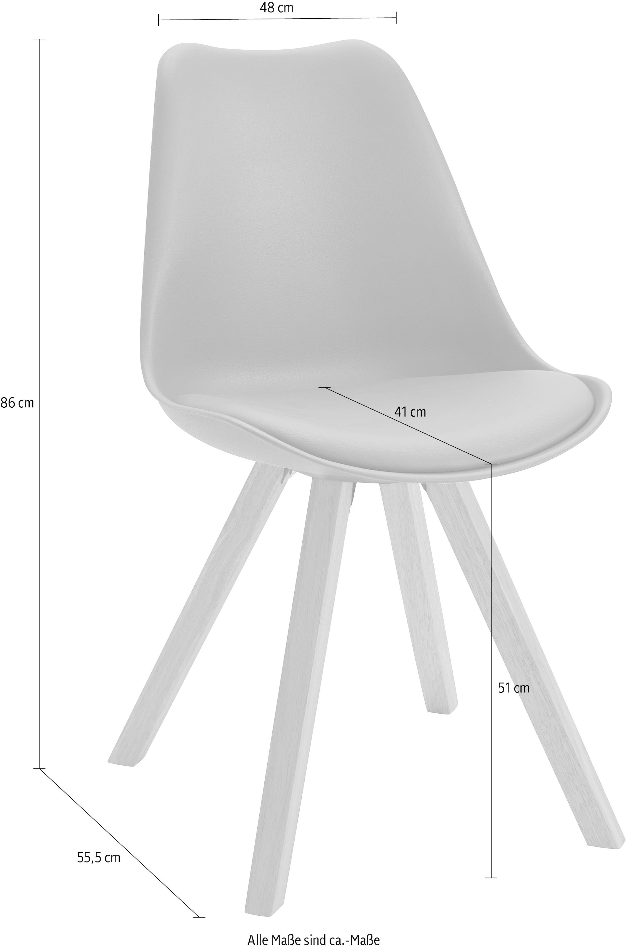 Homexperts Esszimmerstuhl »Kaja«, (Set), 2 St., Kunstleder, Sitzschale mit  Sitzkissen in Kunstleder kaufen | BAUR | 4-Fuß-Stühle