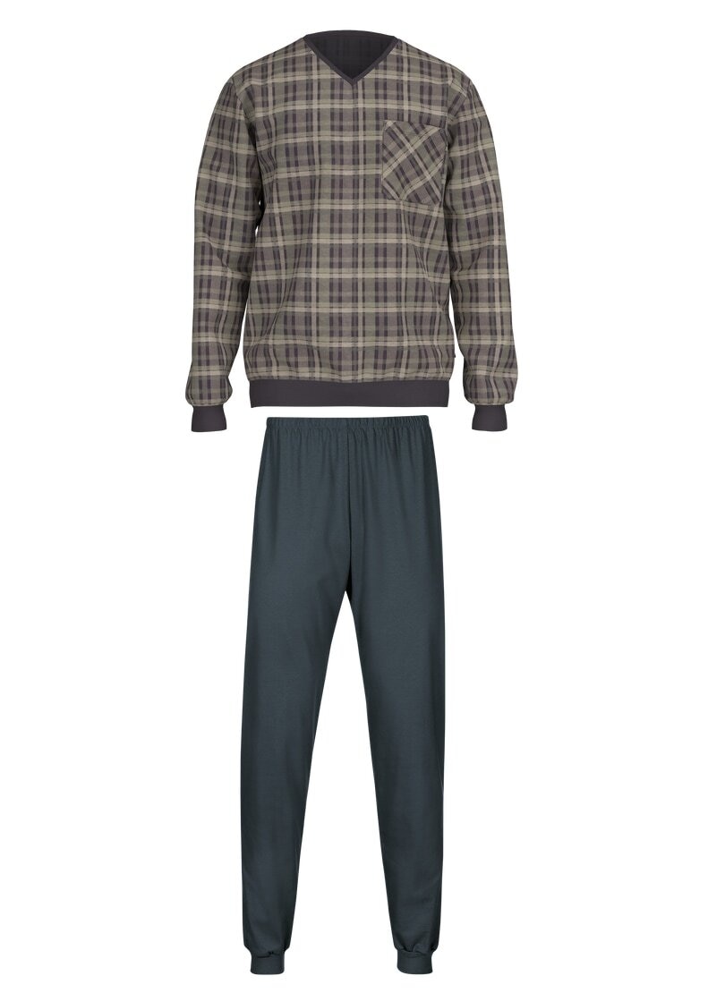 Trigema Schlafanzug »TRIGEMA Pyjama mit Karomuster« 1
