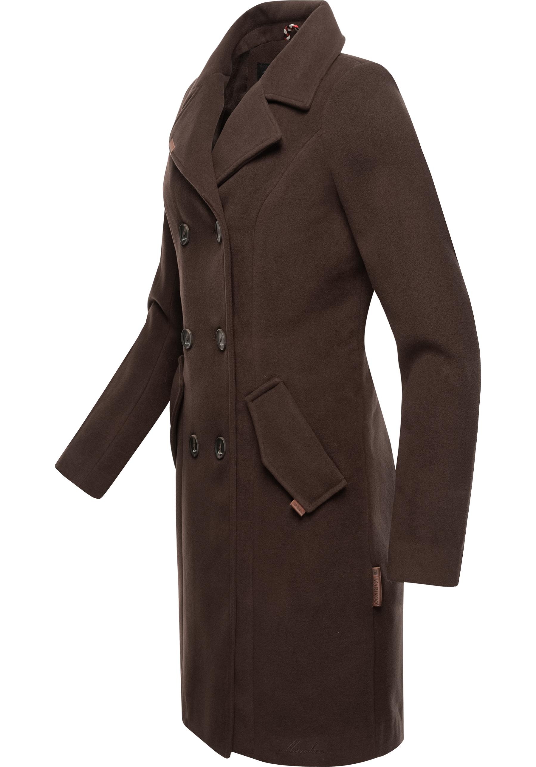 Marikoo Wollmantel "Nanakoo", edler Damen Trenchcoat in Woll-Optik günstig online kaufen