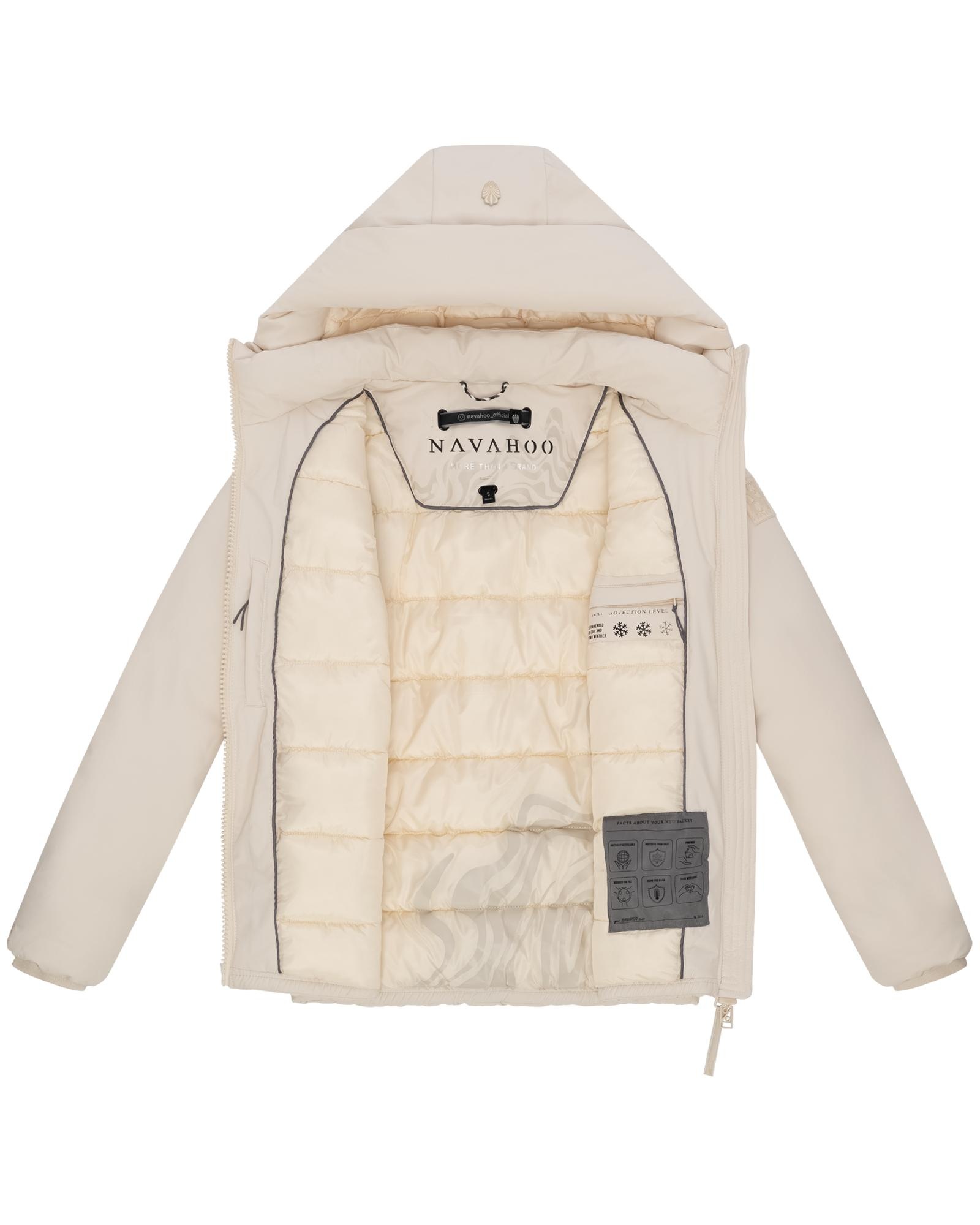 Navahoo Winterjacke »Blütenlicht 14«, mit Kapuze, Warme Damenjacke mit hohem Kragen