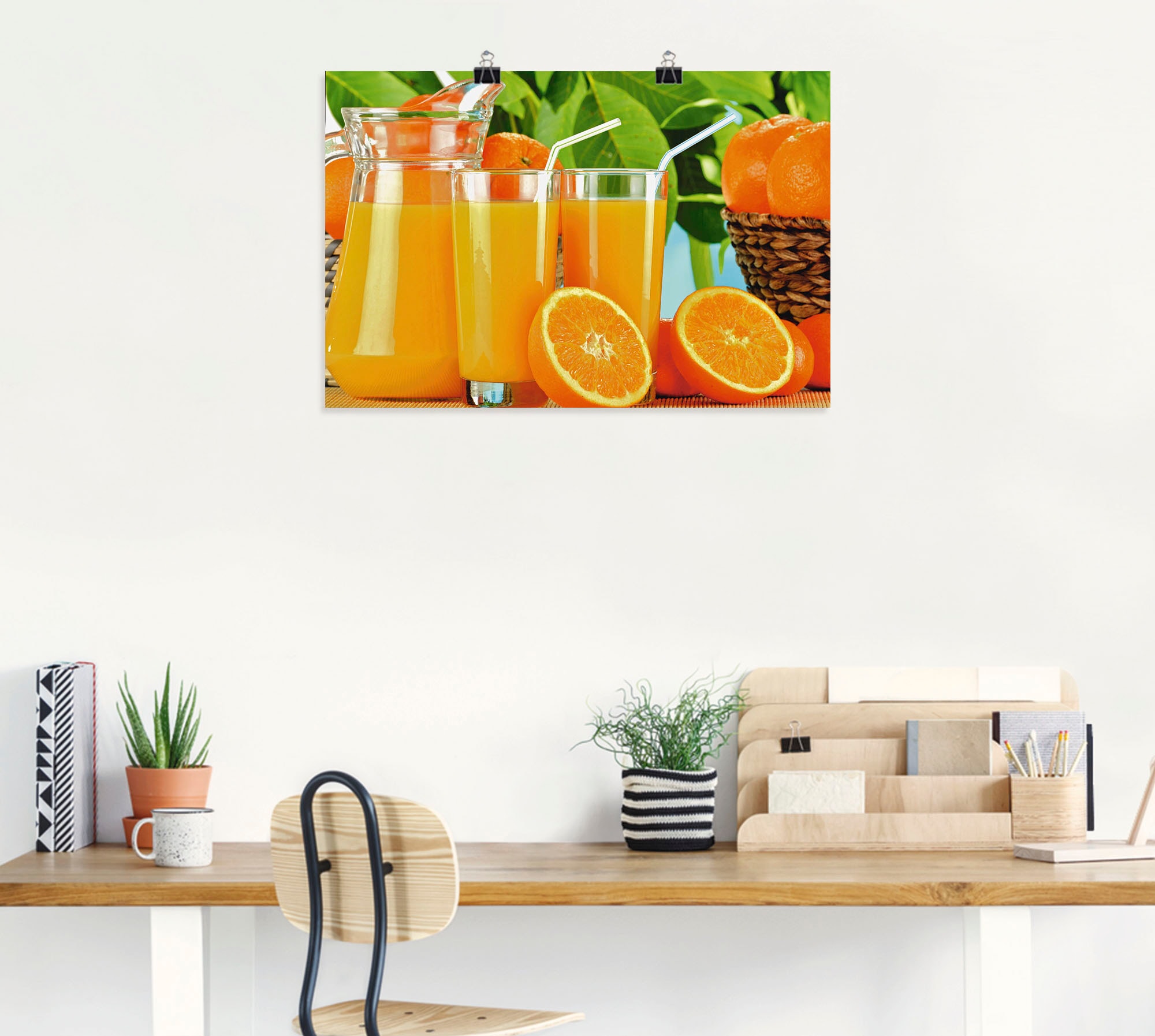 Artland Poster »Gesunder Orangensaft«, Getränke, (1 St.), als Alubild, Leinwandbild, Wandaufkleber oder Poster in versch. Größen