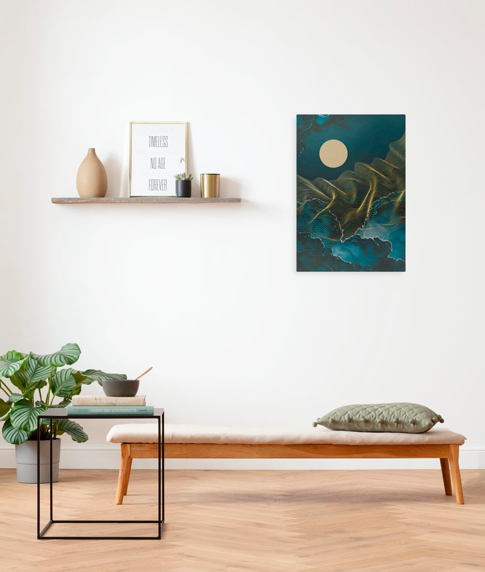 Komar Leinwandbild "Moon Waves - Größe 40 x 60 cm" Natur 1 Stk. tlg. Keilra günstig online kaufen