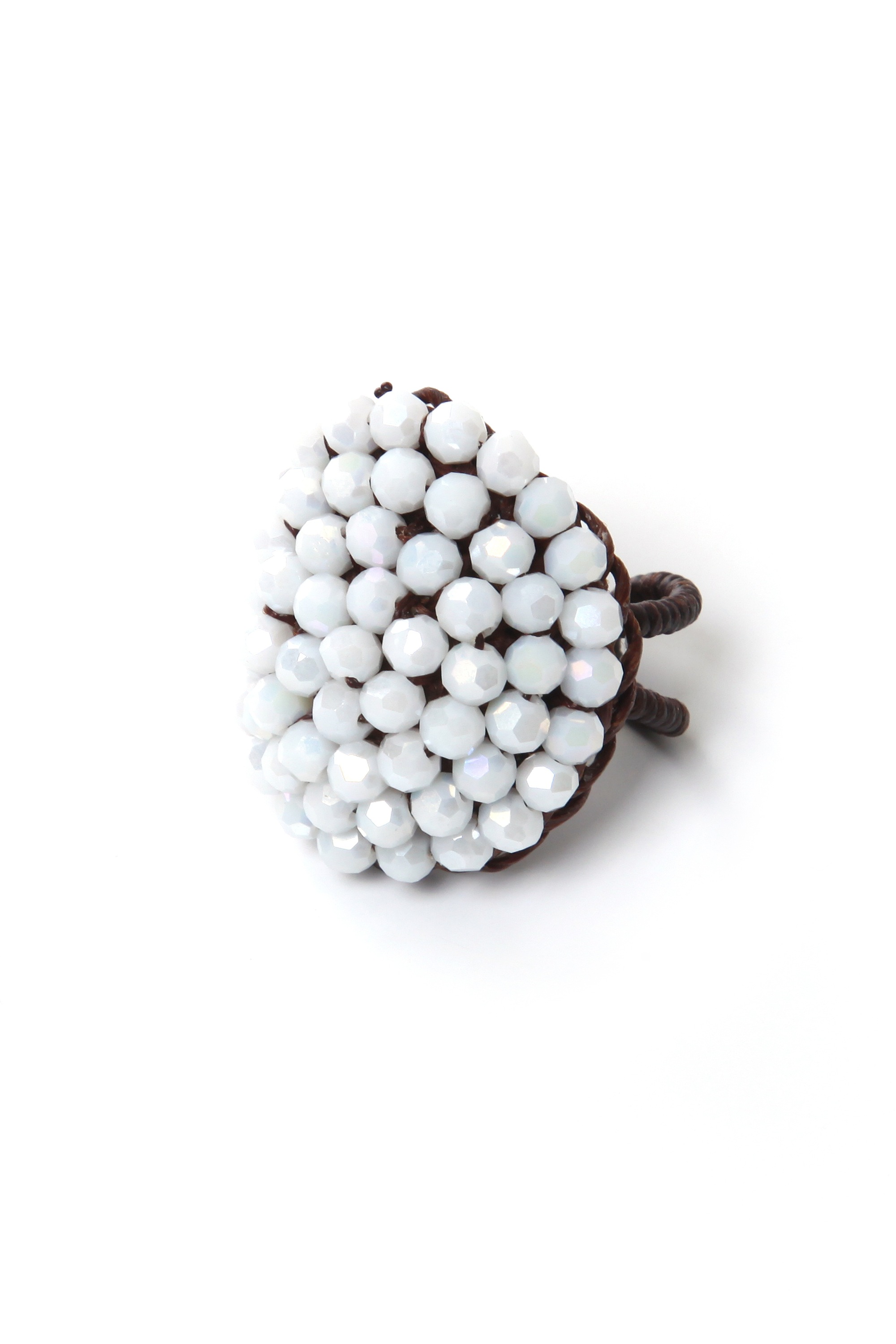 Fingerring "Stockholm", weiß, COLLEZIONE ALESSANDRO, Fingerringe, Damen, Glas, Fingerring