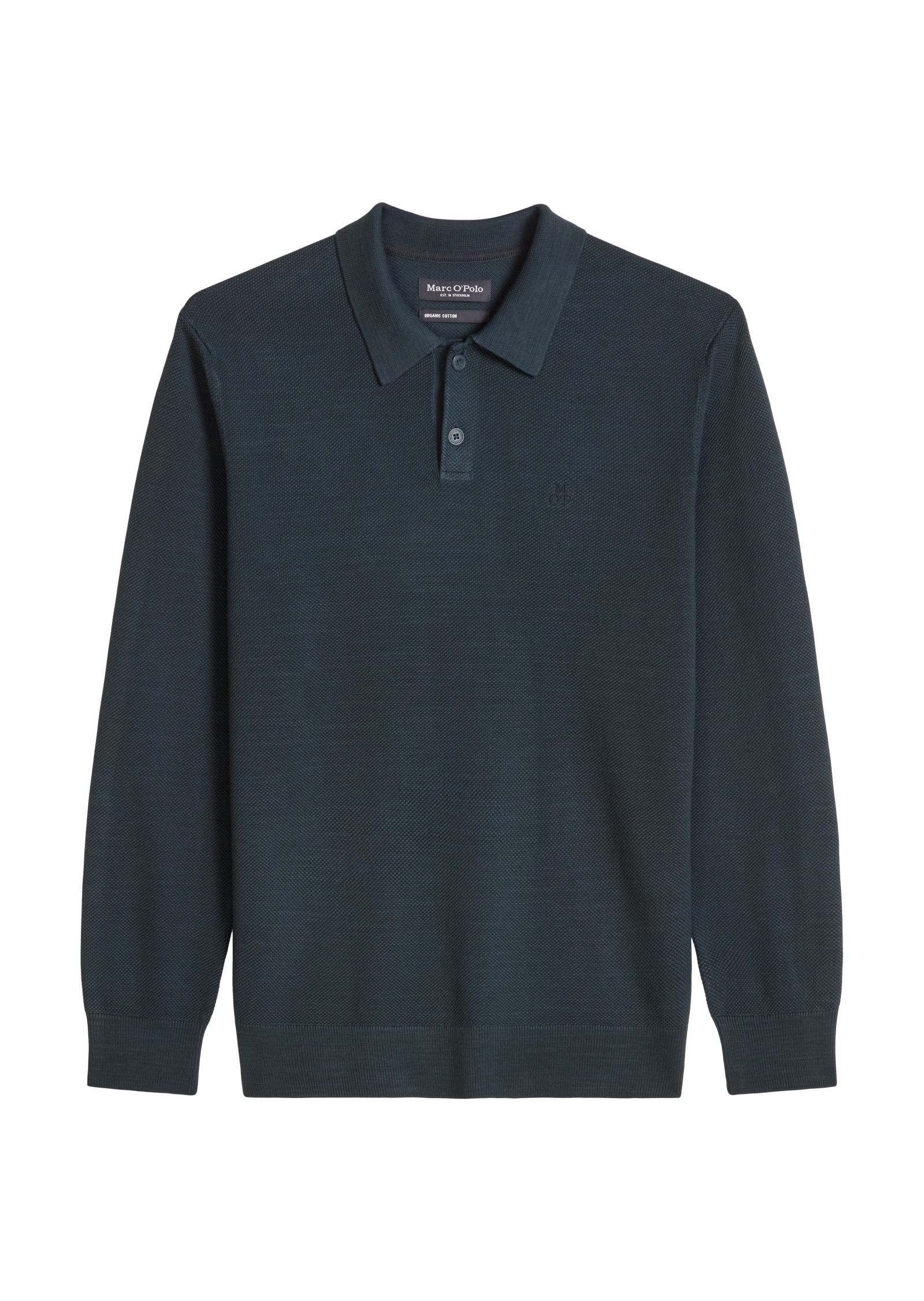 Marc O'Polo Langarm-Poloshirt »aus reiner Bio-Baumwolle«