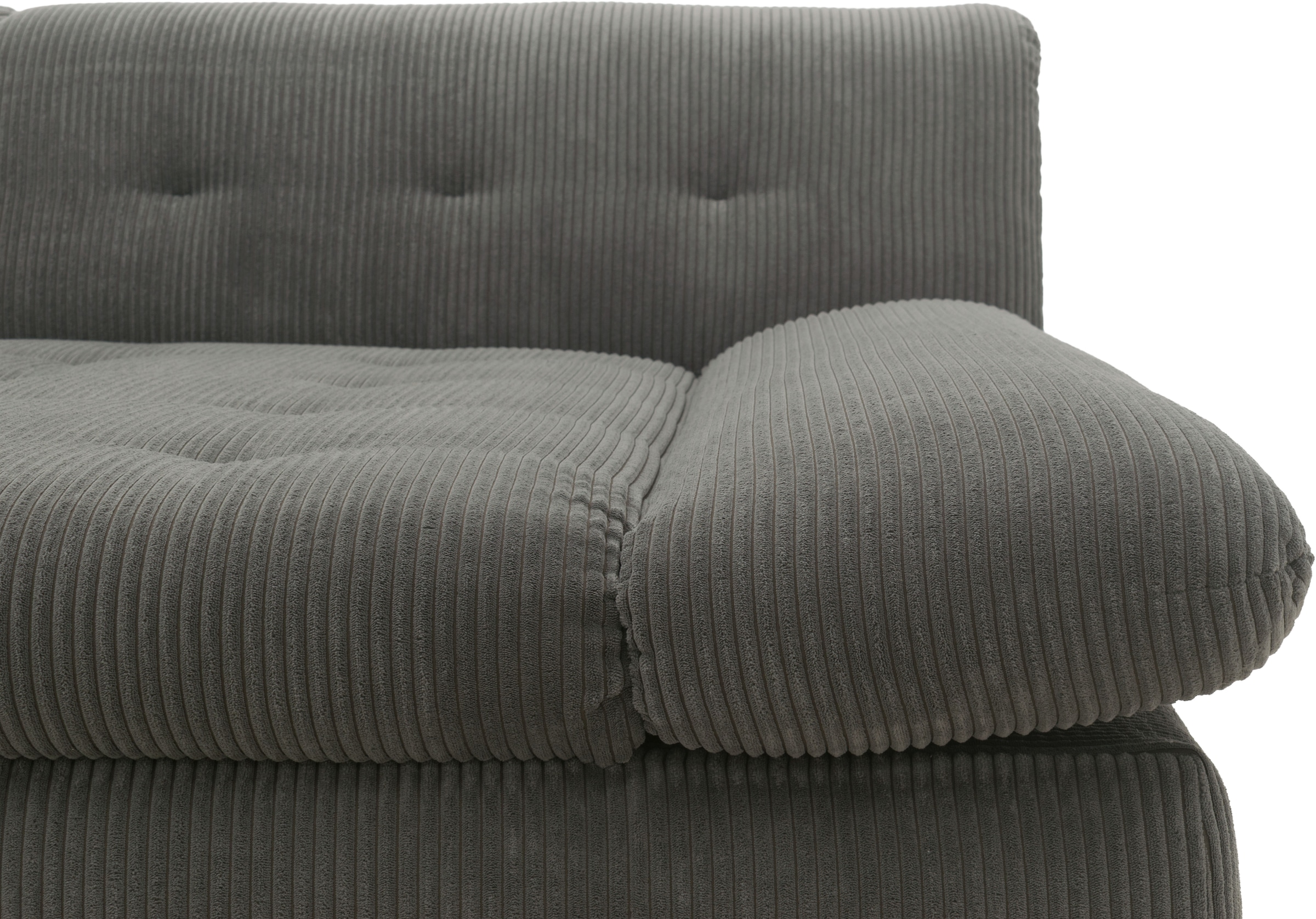 DOMO collection Ecksofa »100031 kompakte Stellmaße, komfortabel und bequem, L-Form«, wahlweise mit Bettfunktion und Armteilverstellung. Breite 234cm