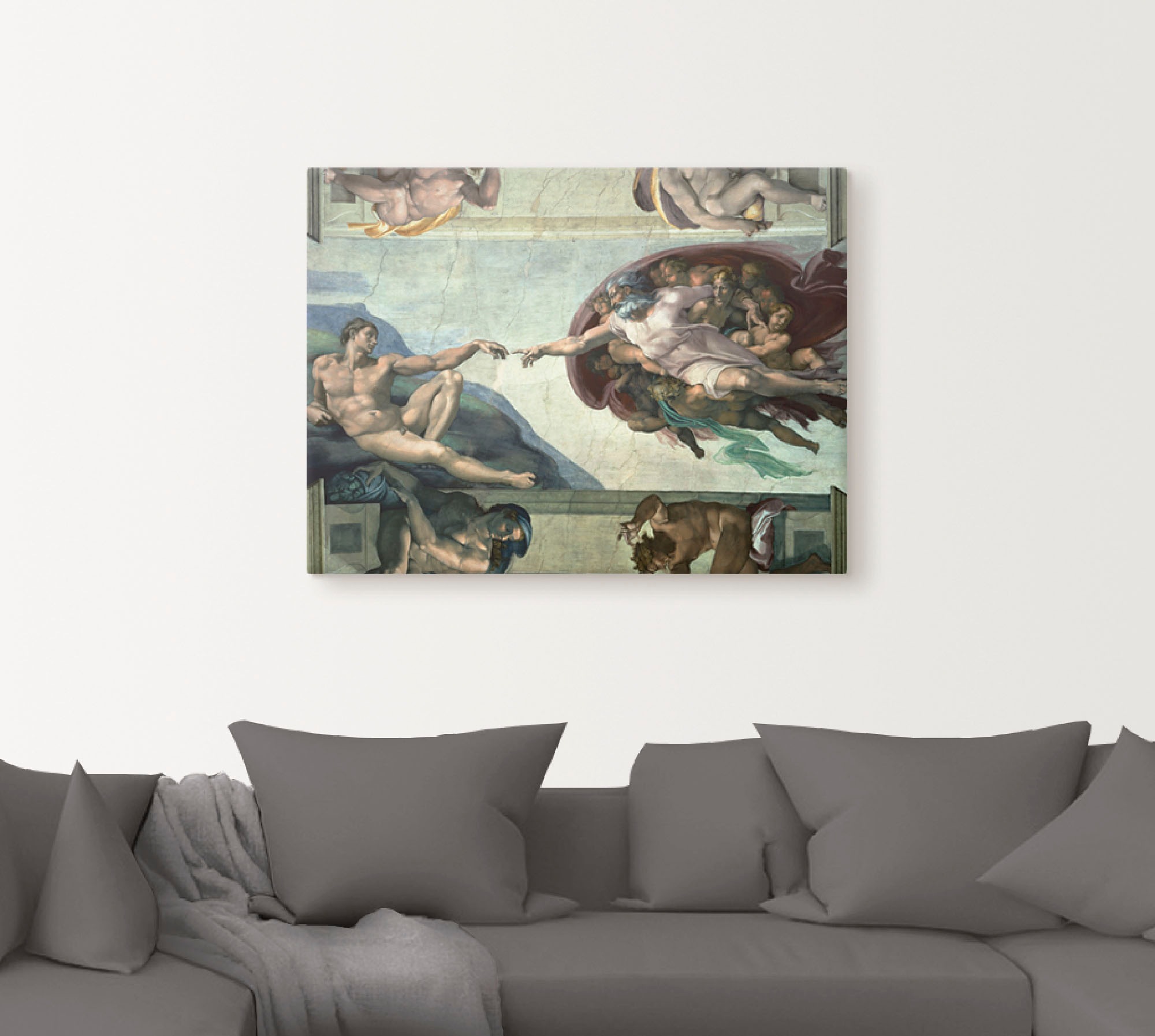 Artland Wandbild "Die Erschaffung des Adam" Religion 1 Stk. tlg. als Leinwa günstig online kaufen