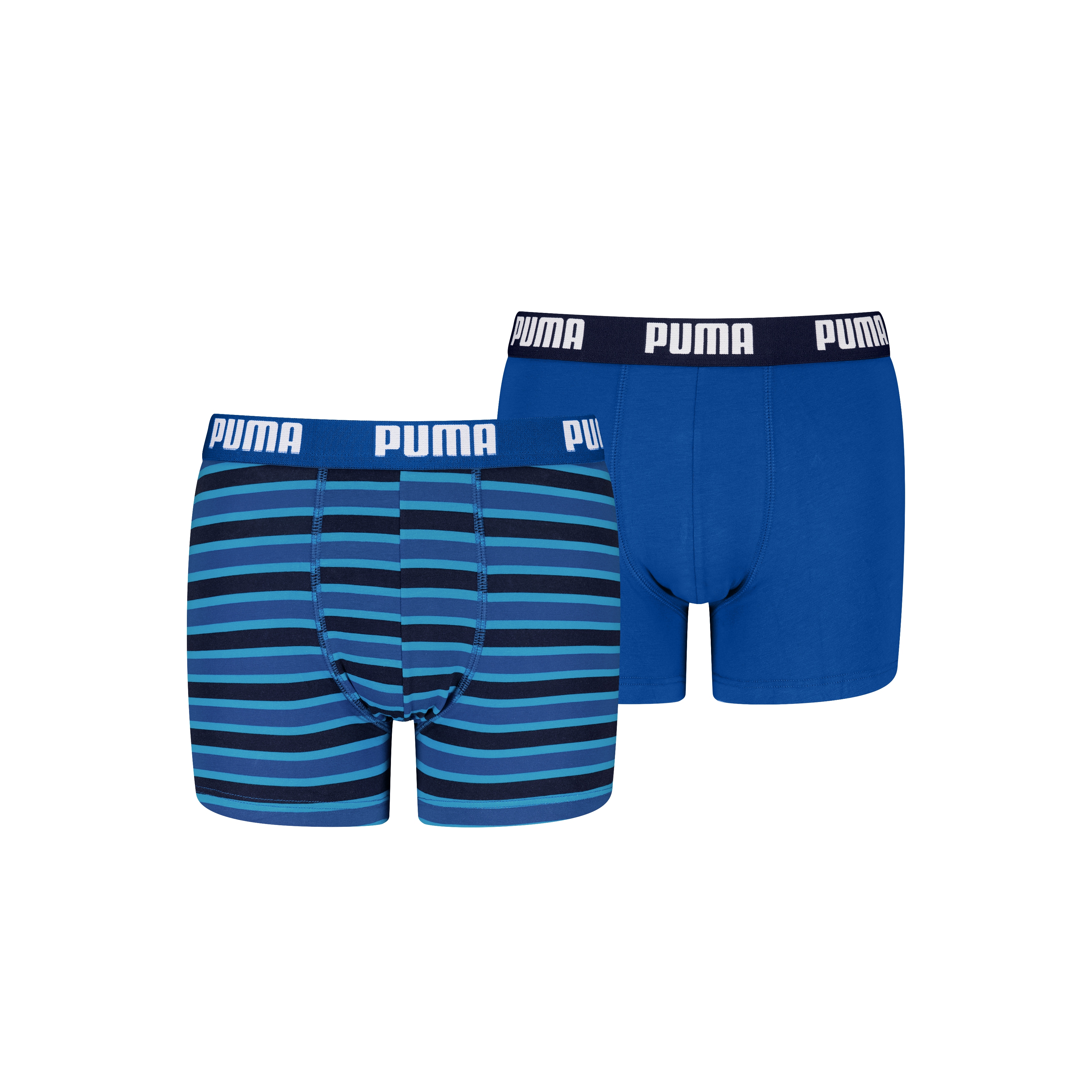 PUMA Boxershorts "PUMA BOYS EVERYDAY STRIPED BOXERS" ohne Eingriff, mit elastischem Logobund