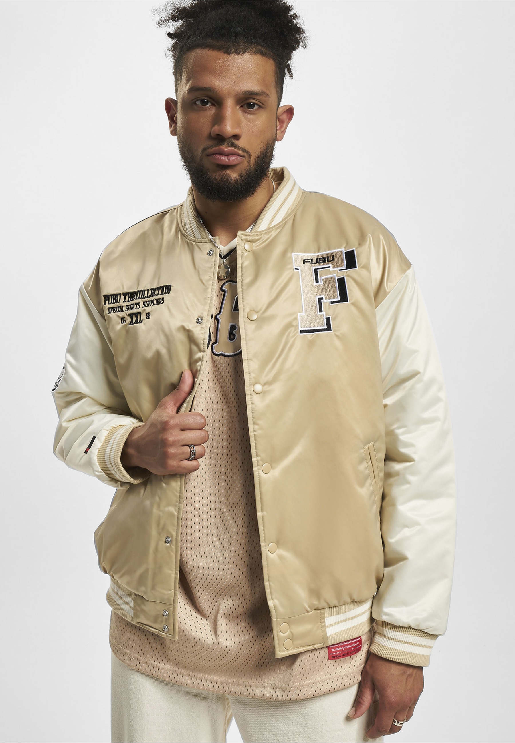 Fubu Collegejacke »Fubu Herren FM231-003-2 FUBU College Shiny Varsity Jacket« 1 Stk. tlg. ohne Kapuze