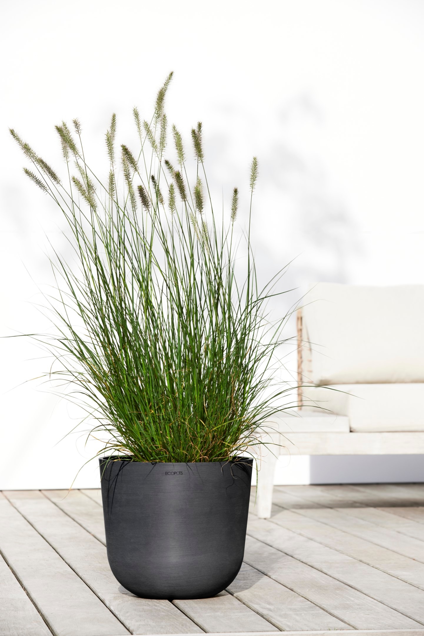 ECOPOTS Blumentopf »Oslo 35 Dunkelgrau« für innen und außen: frostsicher, bruchsicher und lichtbeständig