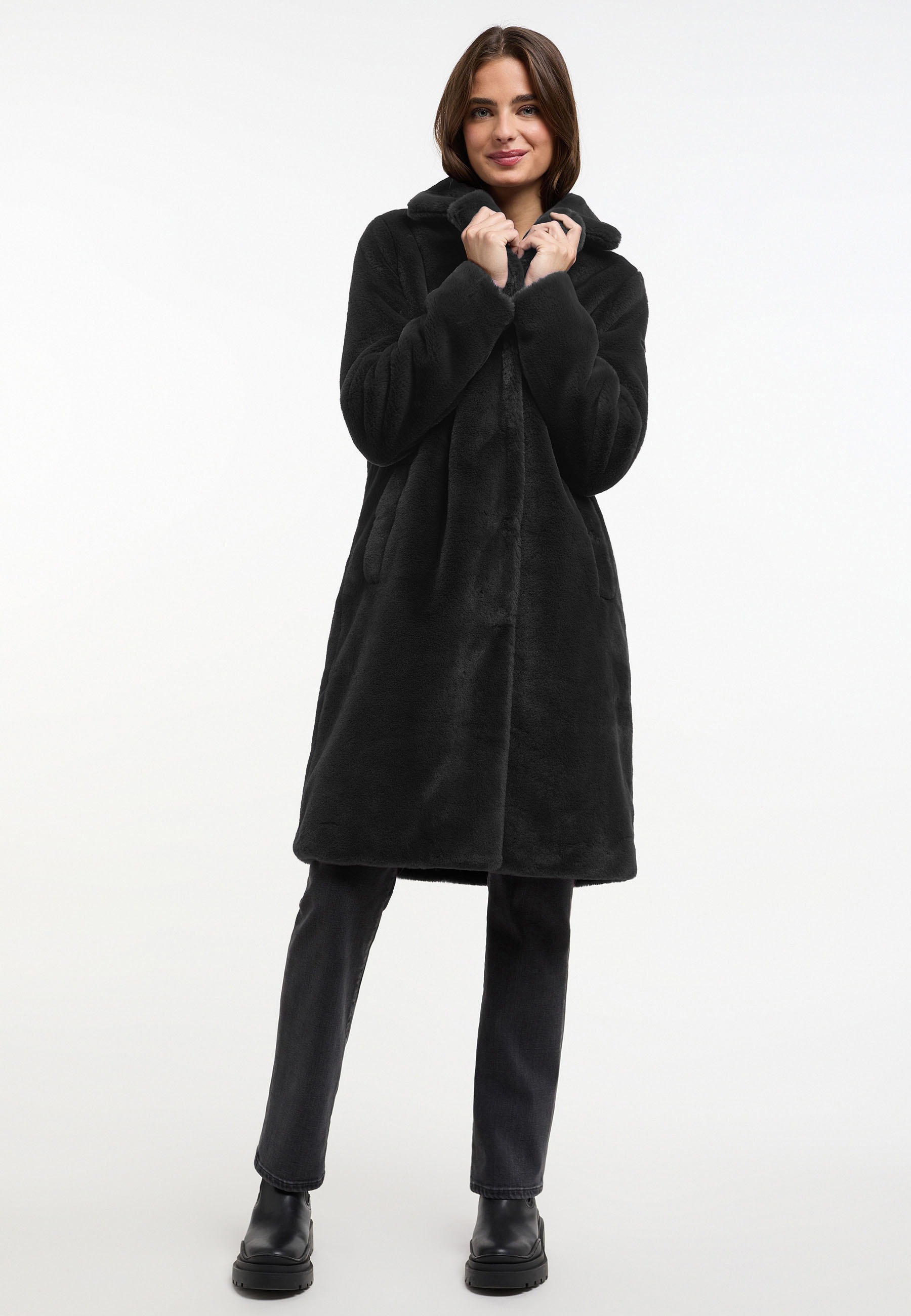 Frieda & Freddies Fellimitatmantel "Fake Fur Coat / Moon-river2" günstig online kaufen