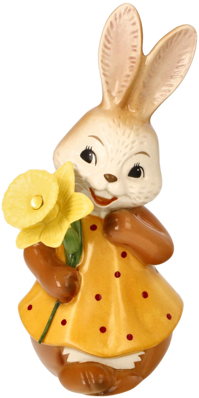 Goebel Osterhase "Hab an Dich gedacht", Sammelfigur, Hasenmädchen mit Osterglocke