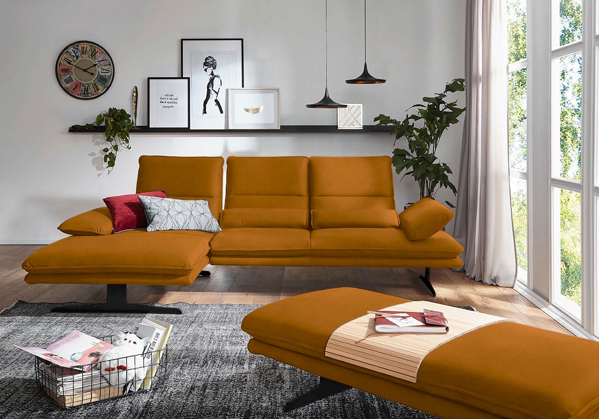 W.SCHILLIG Ecksofa "broadway, Designsofa mit tollem Sitzkomfort" Sitztiefen günstig online kaufen