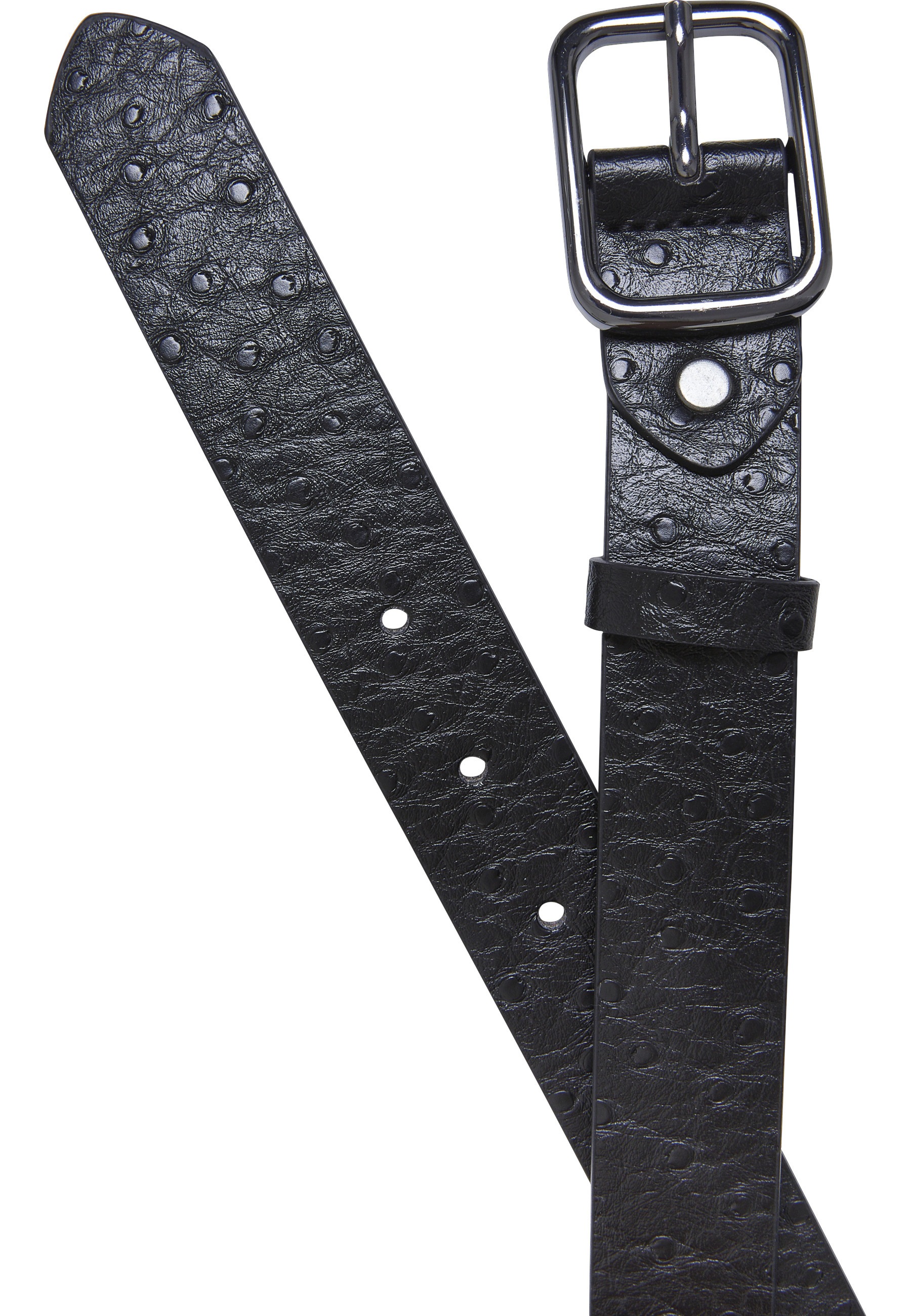URBAN CLASSICS Hüftgürtel »Urban Classics Unisex Ostrich Synthetic Leather Belt 2-Pack«