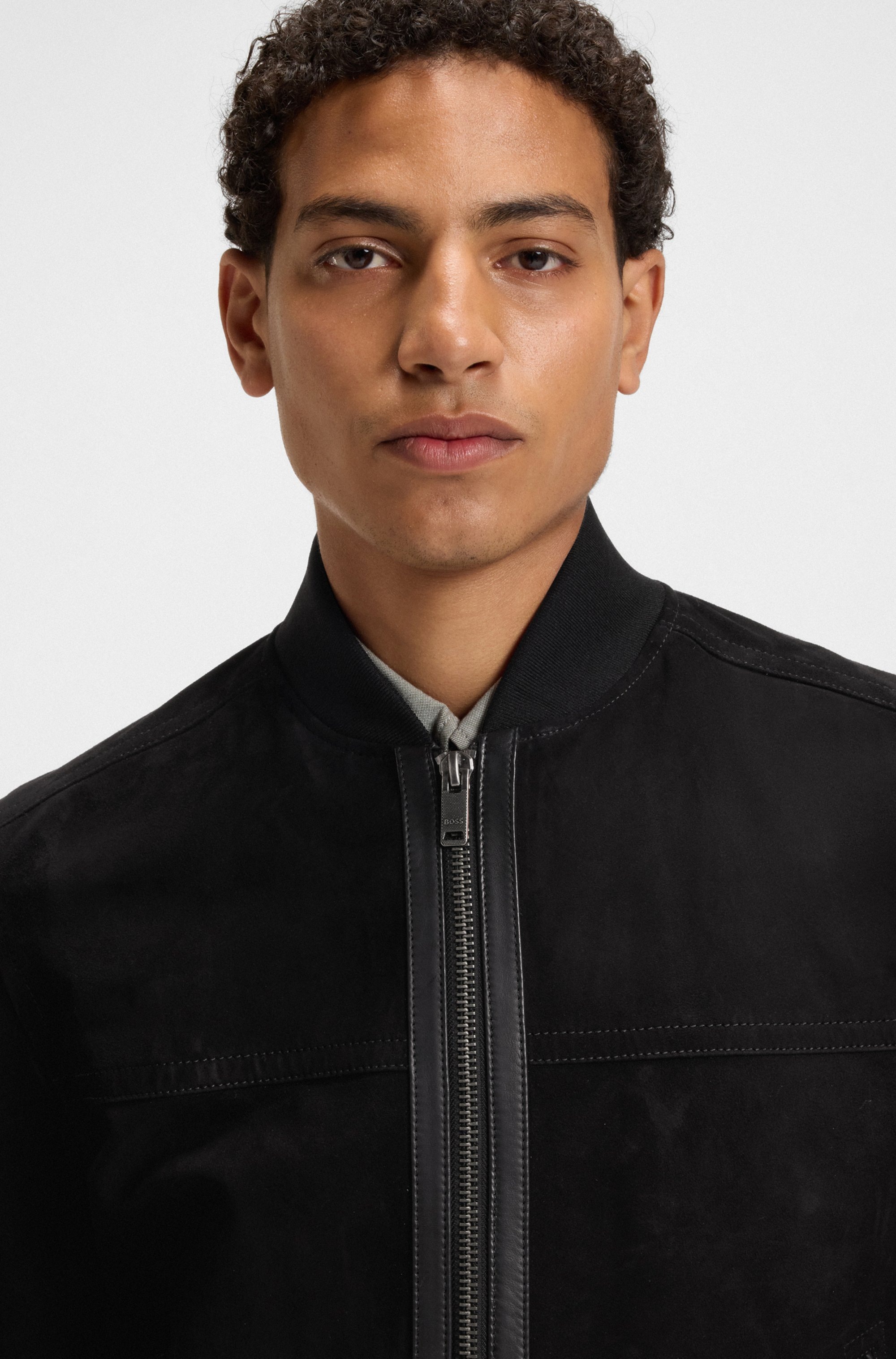 BOSS ORANGE Lederjacke "Johice" aus weichem Ziegennappaleder Premium Herren günstig online kaufen