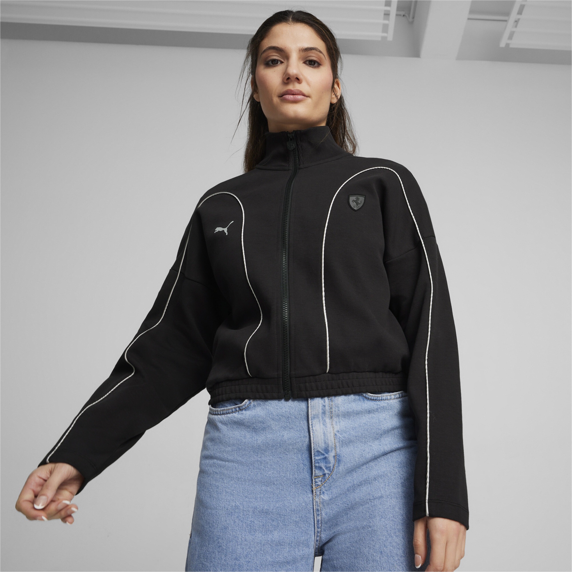 PUMA Sweatshirt »Scuderia Ferrari Style Motorsport Rundhalspullover mit Kapuze«