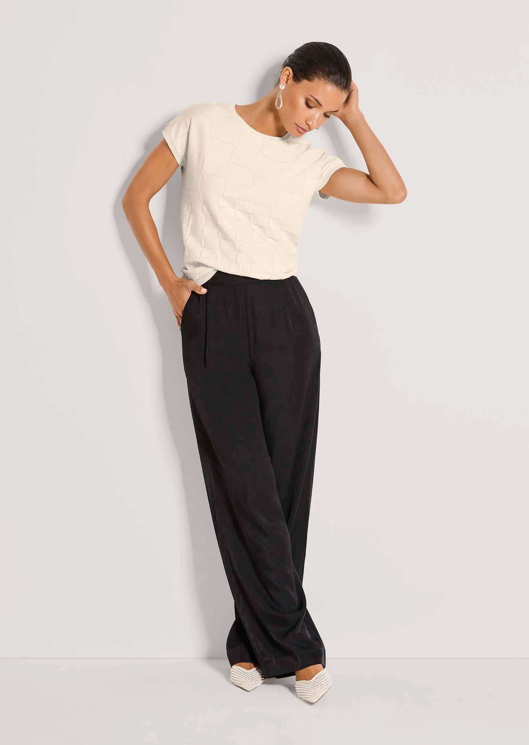 MADELEINE Longpullover "Stricktop Strukturpullover mit grafischem Muster" S günstig online kaufen