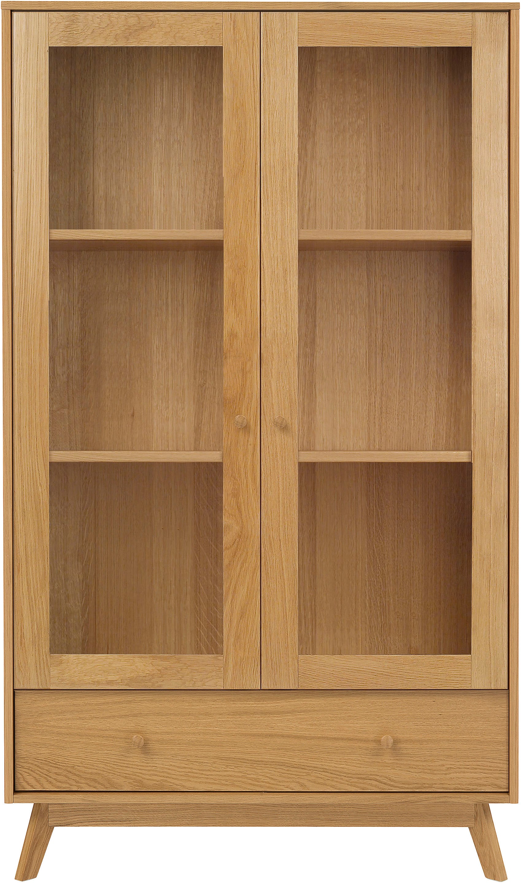 Woodman Glasvitrine »Kensal« im schlichten skandinavischen Design, Holzfurnier aus Eiche, FSC®