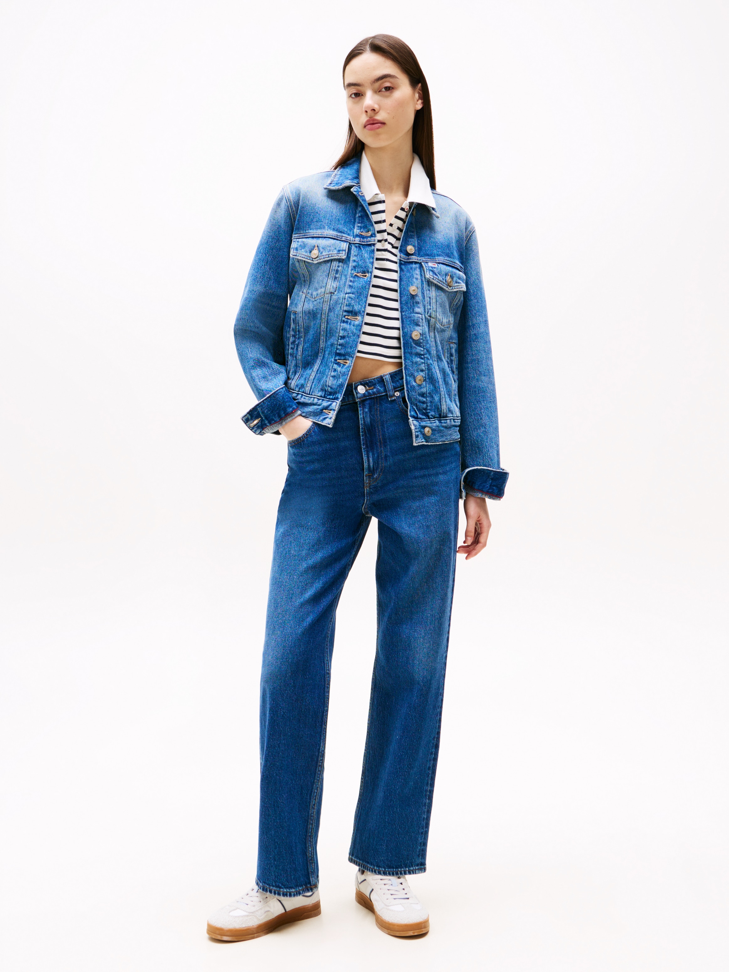 Thumbnail - Tommy Jeans Straight-Jeans "LAYLA HR SLIM STR" in Knöchellänge