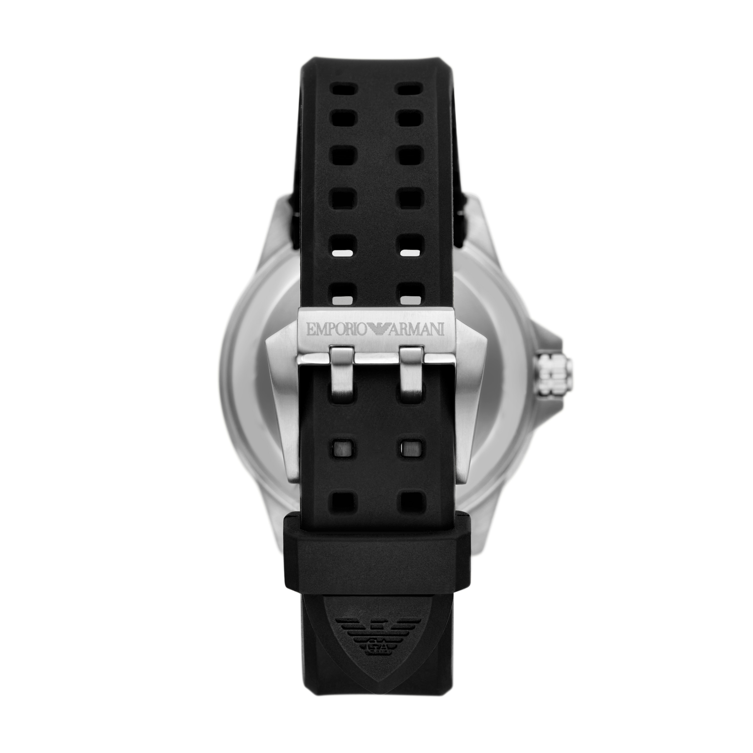 Emporio Armani Automatikuhr Armbanduhr, Herrenuhr, Mechanische Uhr, Silikonarmband, analog, Tag