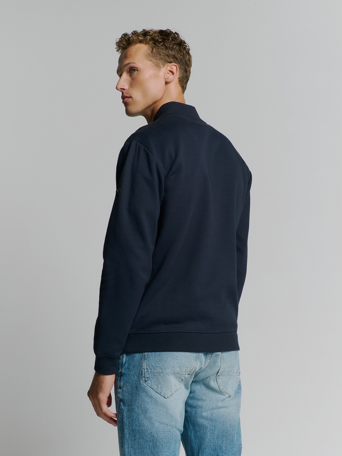 NO EXCESS Sweater »No Excess Jacquard sweatshirt mit Vollreißverschluss«