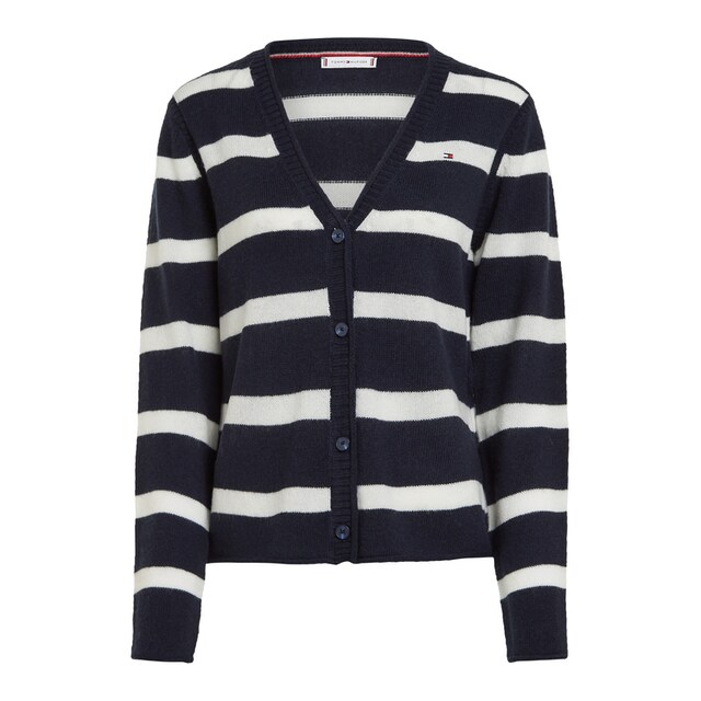 Tommy Hilfiger Strickjacke »SOFT WOOL V-NK CARDIGAN«, aus weicher Wolle,  langlebig, atmungsaktiv &zeitlos, Premium online kaufen | BAUR