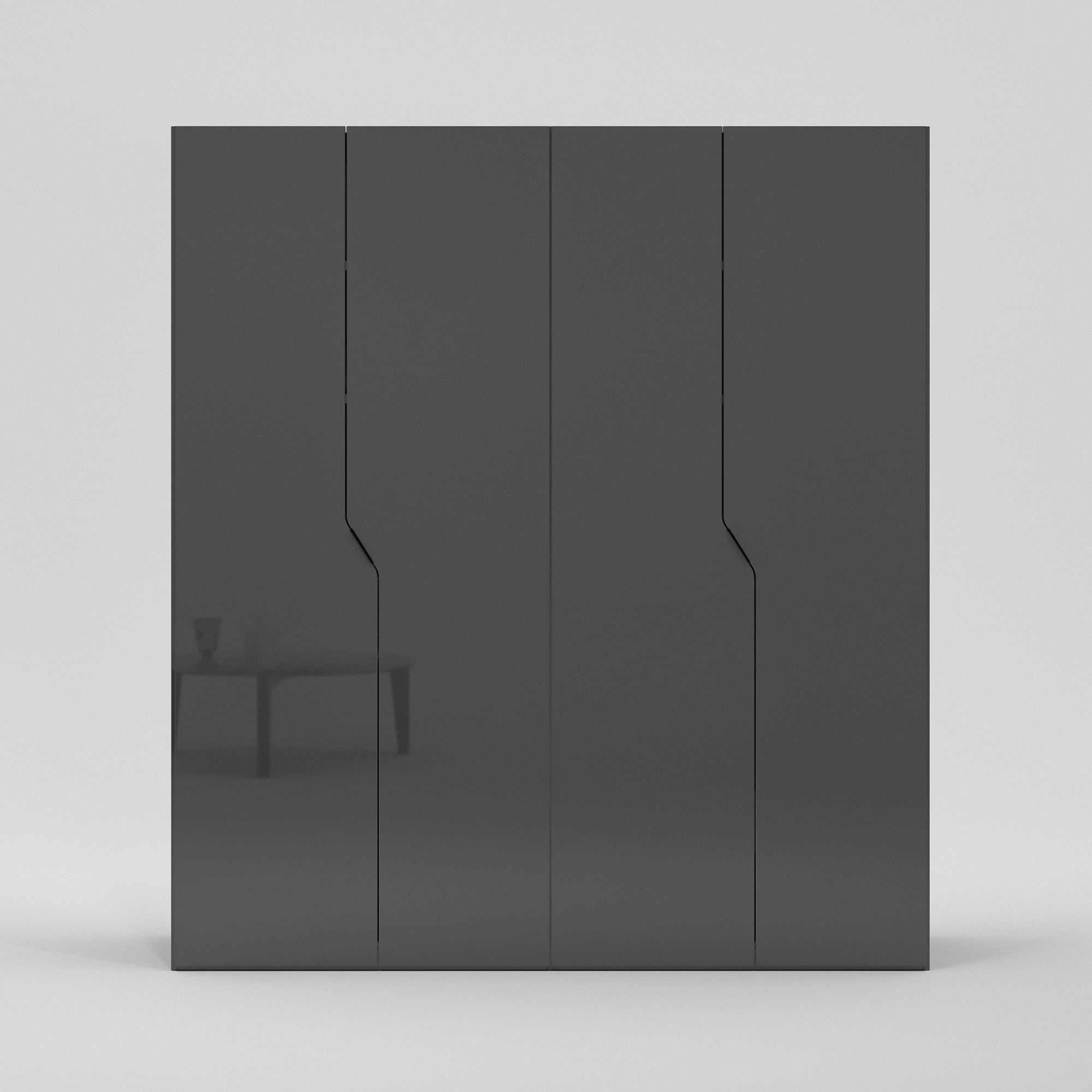 INOSIGN Kleiderschrank »AMETISTA, Drehtürenschrank, designgeformten Fronten«, Made in Italy, hochglanz lackiert, Basisausführung, Zubehör extra