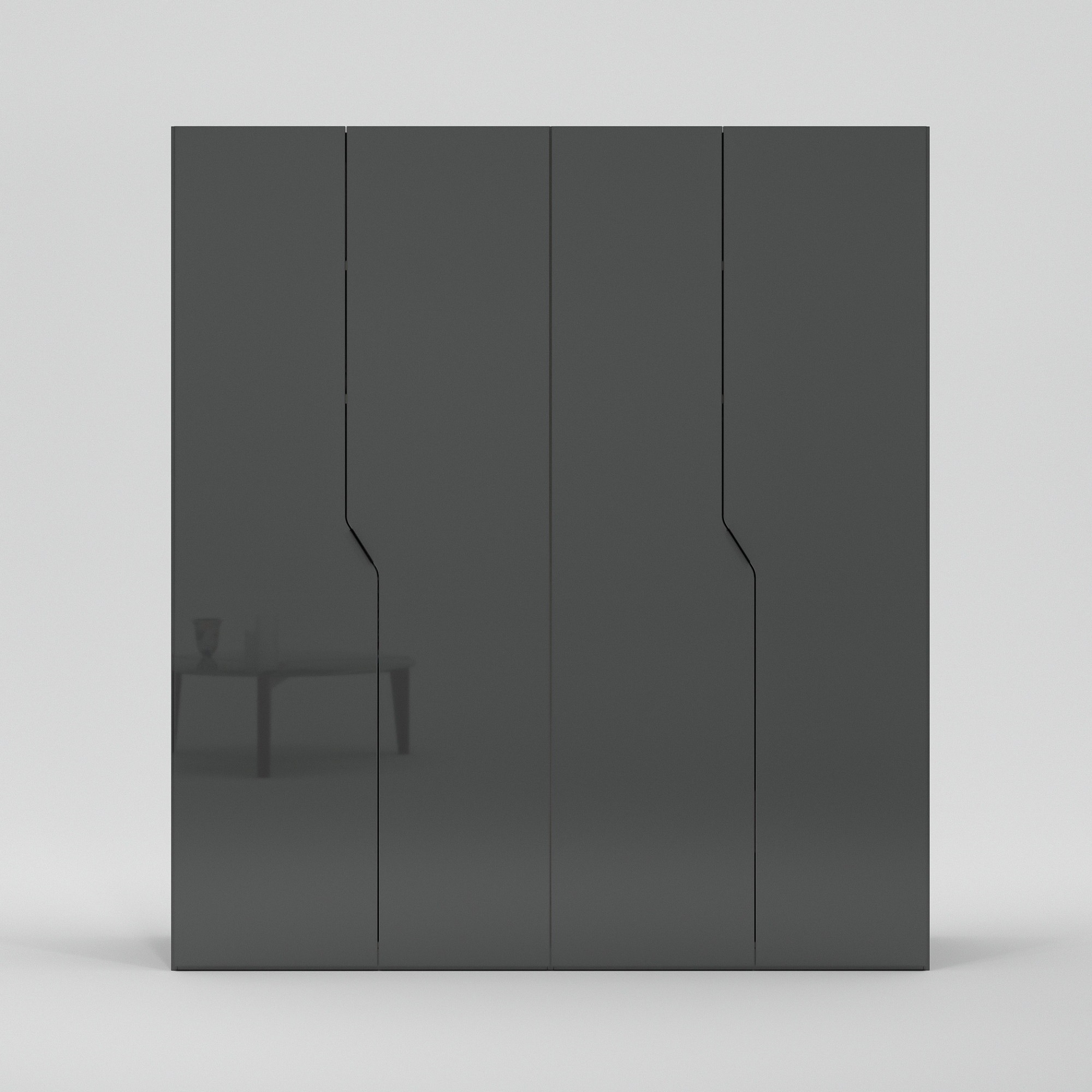 Home affaire Kleiderschrank "AMETISTA, Drehtürenschrank, designgeformten Fr günstig online kaufen