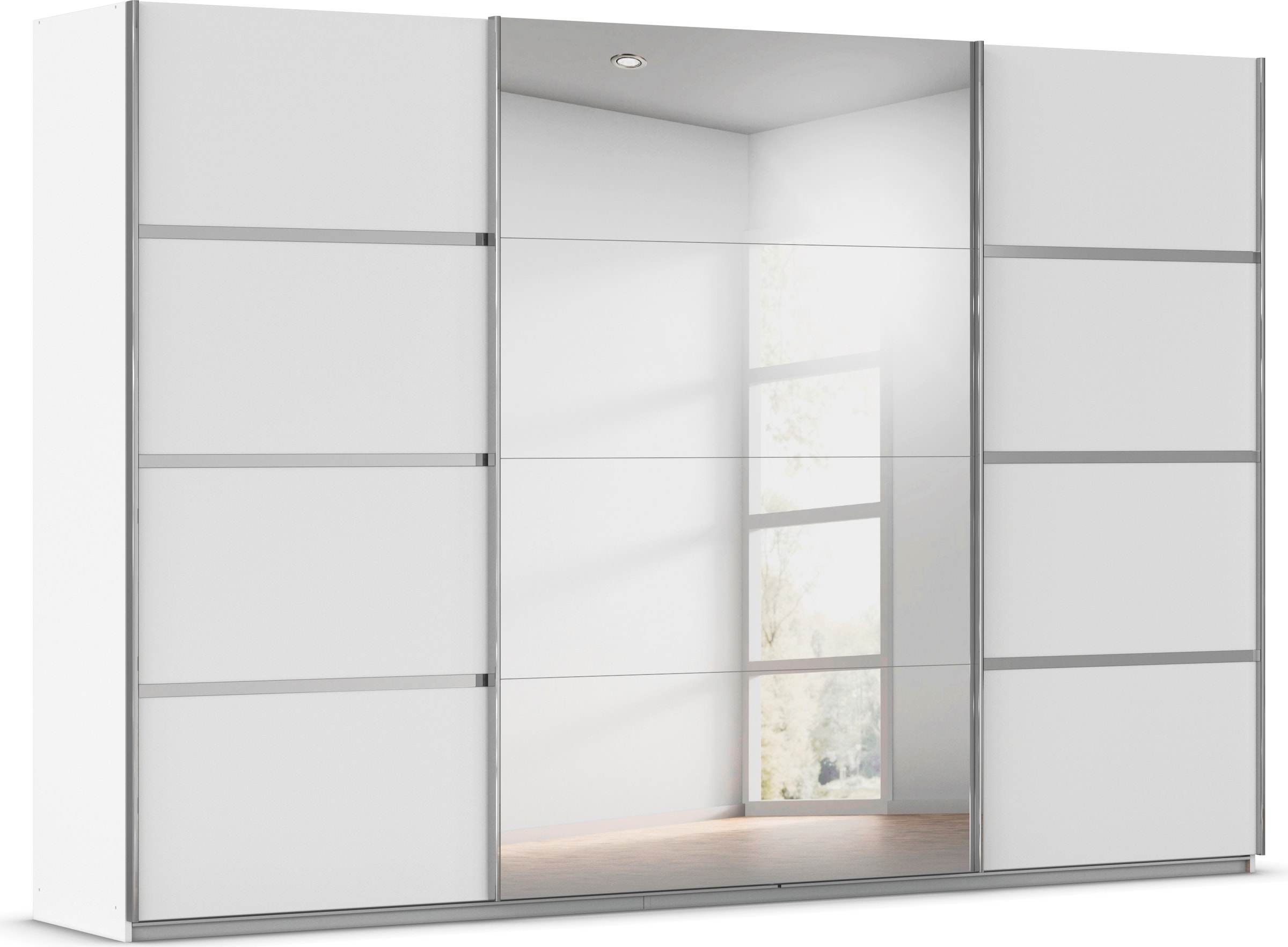 OTTO home Kleiderschrank "Mehrzweckschrank Aktenschrank Möbel Mietswohnung Schlafzimmer AVOLA" 3 verschiedene Ausstattungen BASIC/CLASSIC/PREMIUM (inkl. SOFT-CLOSE), mit eleganten Zierleisten in Chrom, Schwarz oder Weiß MADE IN GERMANY