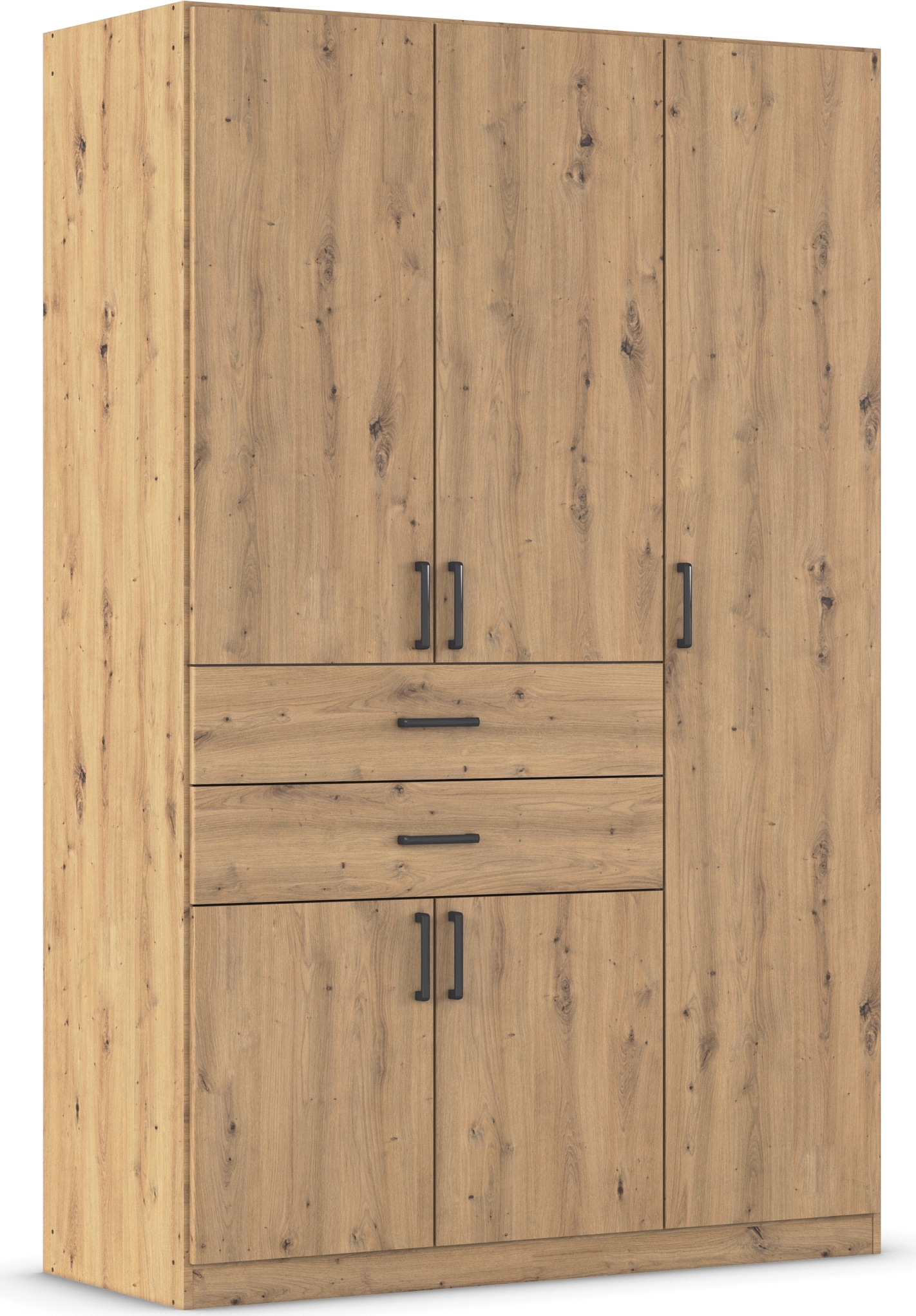 rauch "Kleiderschrank Schrank Garderobe MAIKA mit Dekor-Front" 2 Schubladen, in verschiedenen Breiten, Höhen, Farben, MADE IN GERMANY