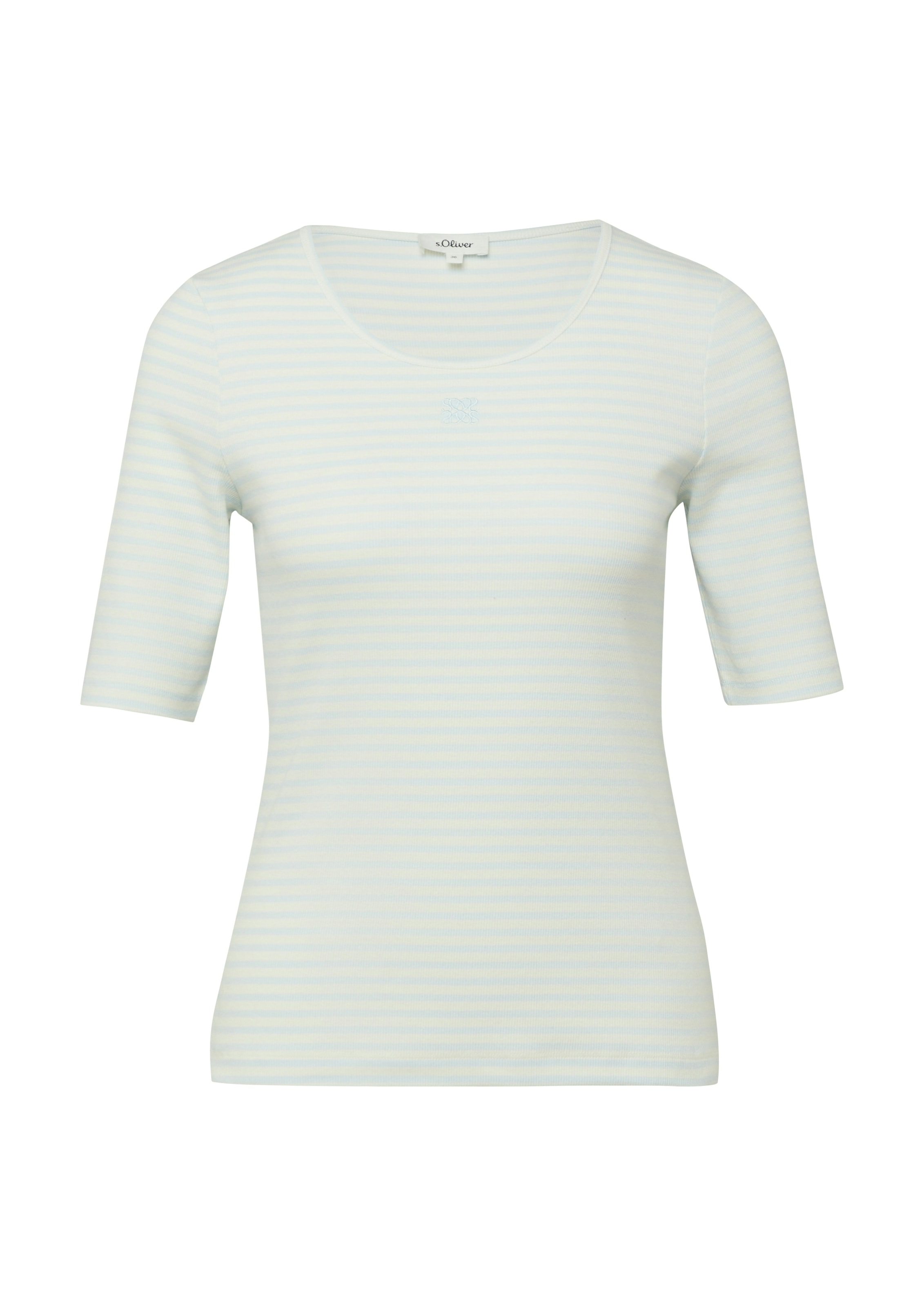 s.Oliver Rundhalsshirt Sommershirt mit feinen Streifen