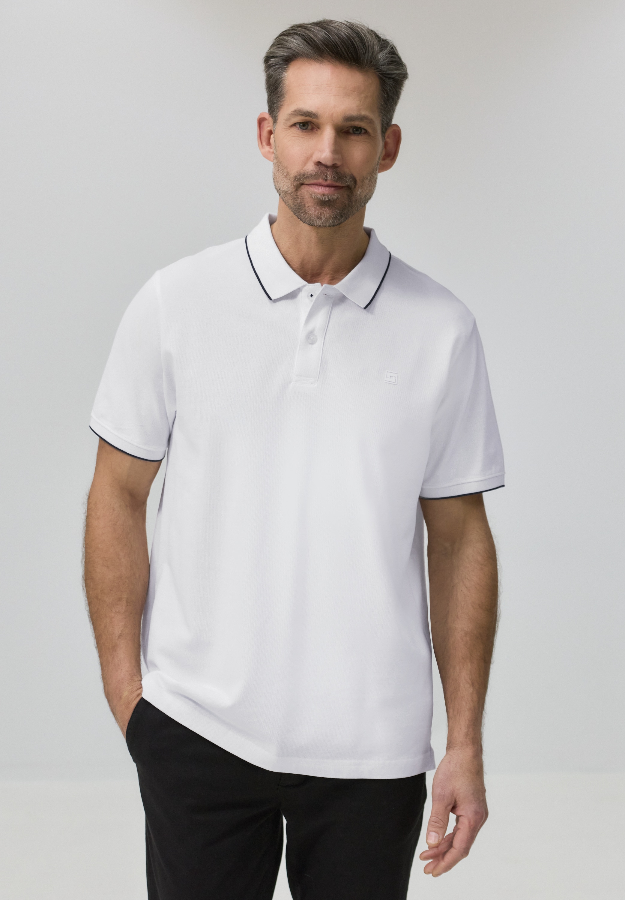 STREET ONE MEN Poloshirt aus reiner Baumwolle günstig online kaufen