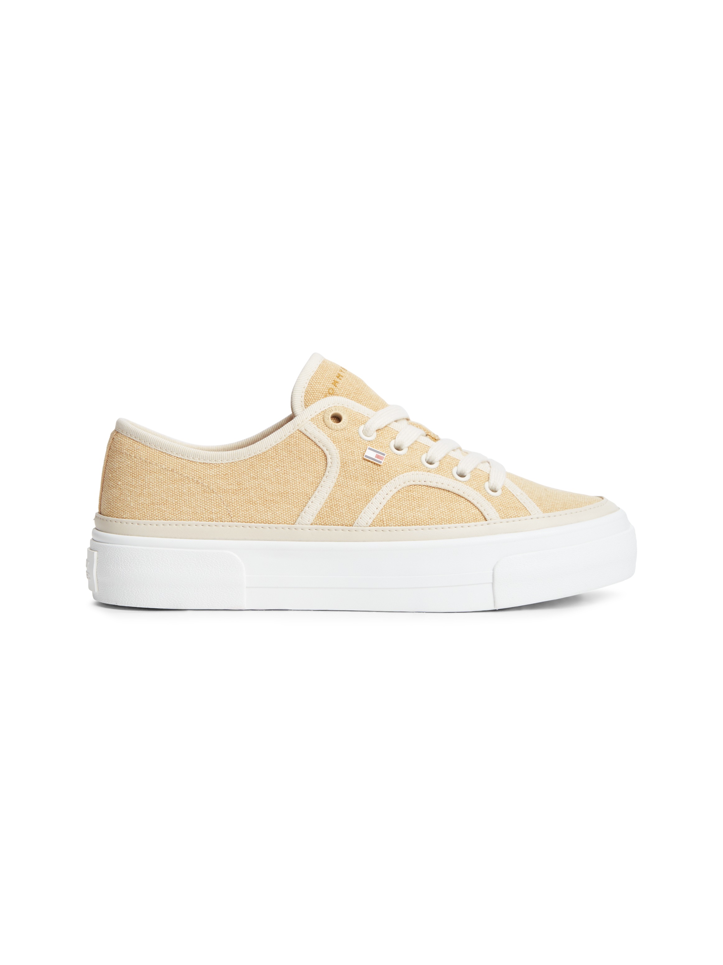 Tommy Hilfiger Plateausneaker »PLATFORM VULC SNEAKER PIPING«  Freizeitschuh, Halbschuh, Schnürschuh mit Kontrast-Paspellierung