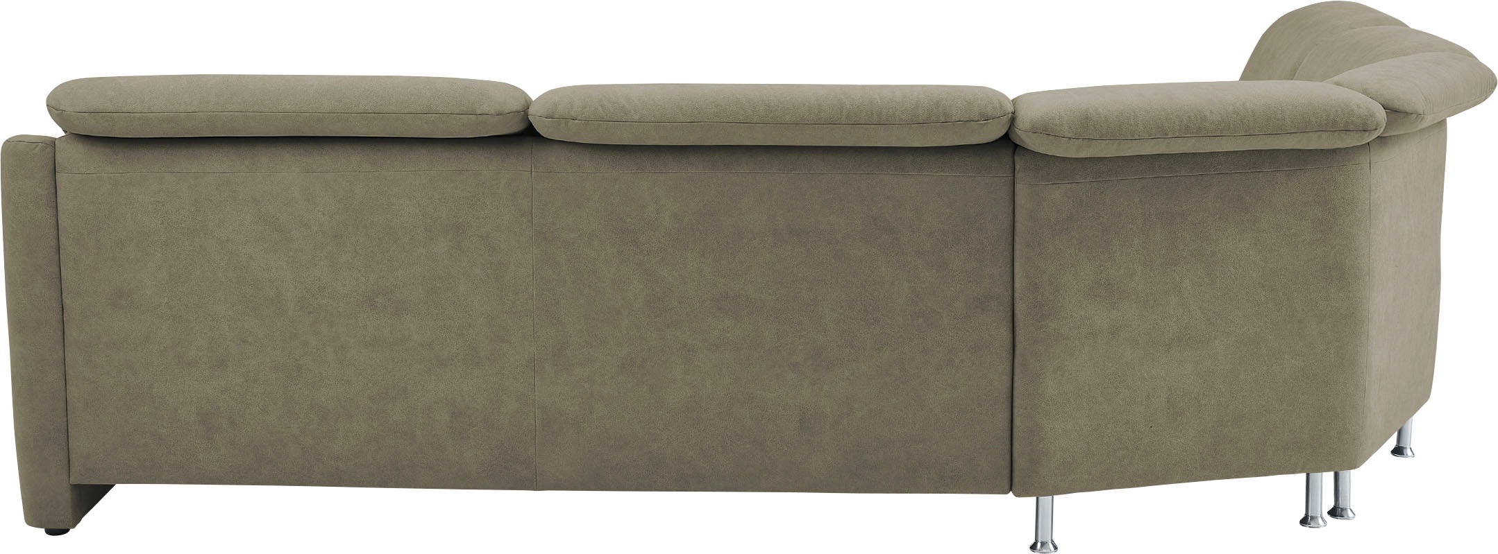 VILLA BECK Ecksofa »Garda L-Form«, (4 St.), inklusive Kopfteilverstellung, Stellmaß 277x245cm