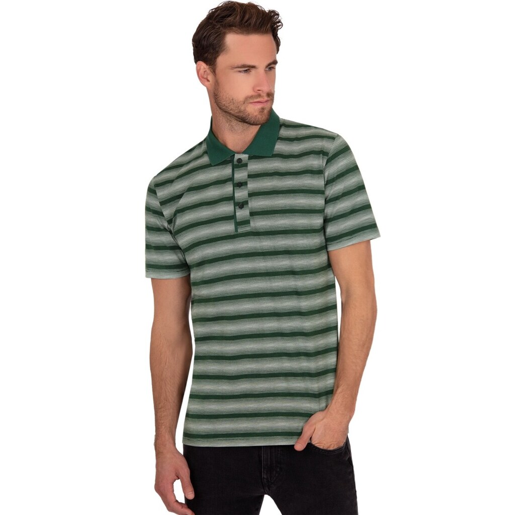 Trigema Poloshirt »TRIGEMA Gestreiftes Poloshirt aus Bio-Baumwolle (kbA)«