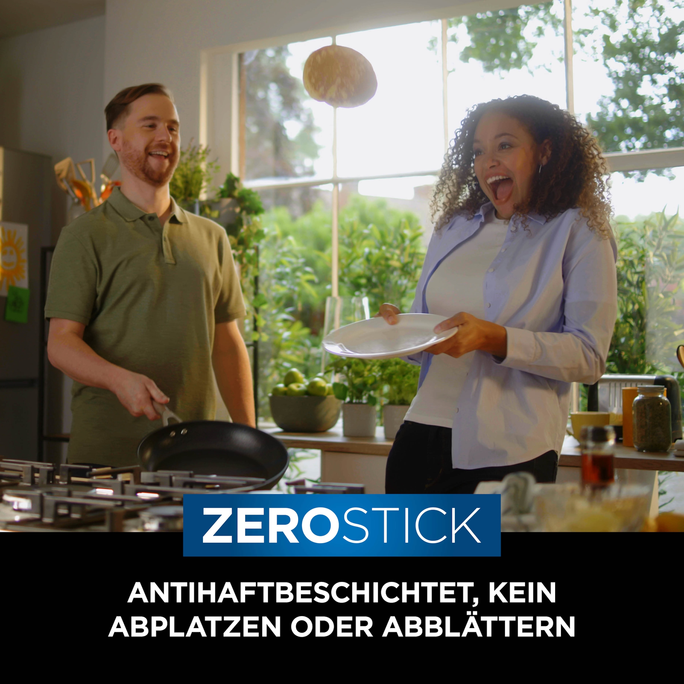 NINJA Pfannen-Set »Ninja ZEROSTICK Premium 2-teiliges Pfannen-Set (24 cm/28 cm) C32000DE«, Aluminium, (1 tlg., je 1 Bratpfanne 24 cm, 28 cm), Premium Kollektion, ZEROSTICK Technologie, garen ohne Fett