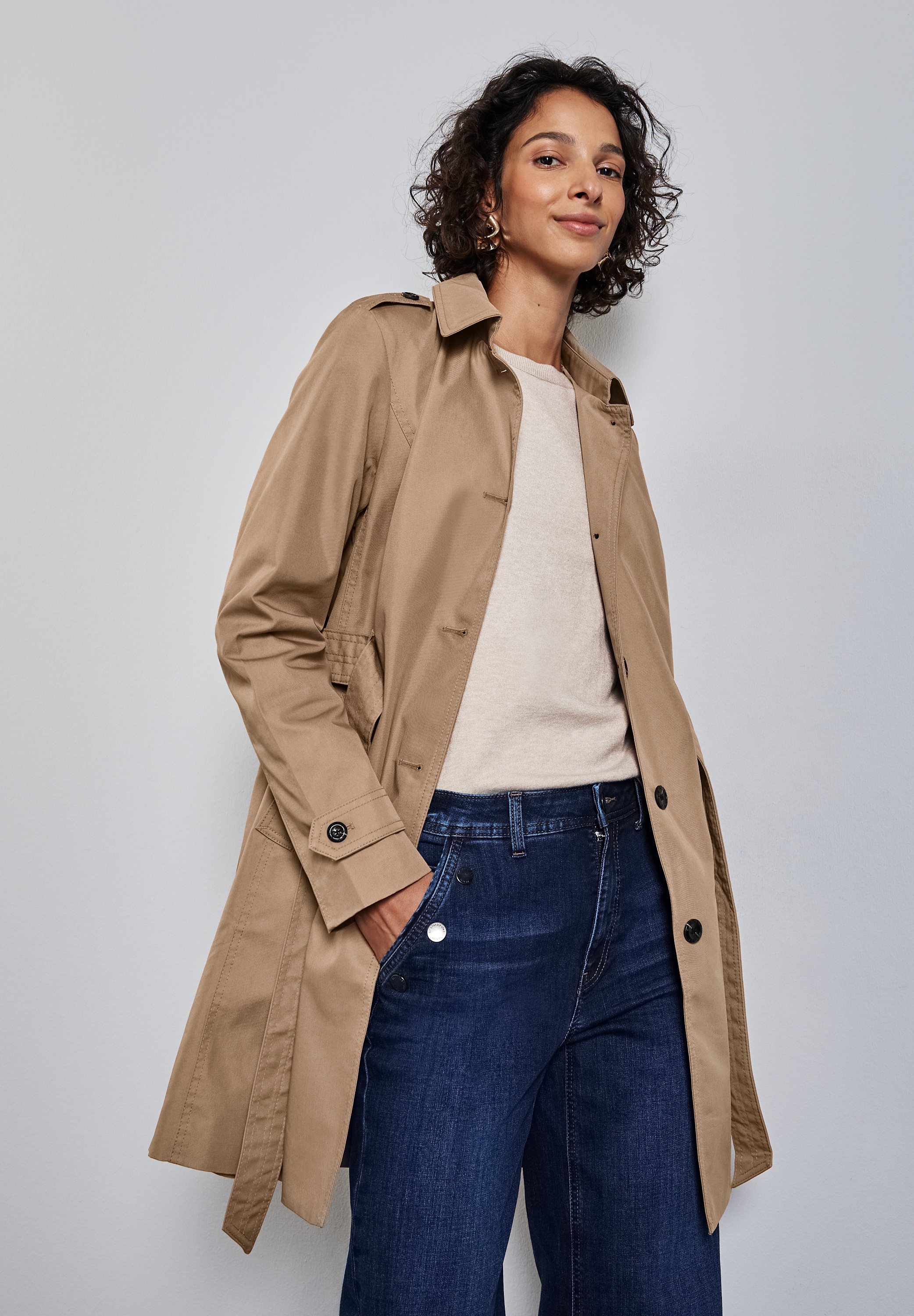 STREET ONE Trenchcoat mit Bindegürtel