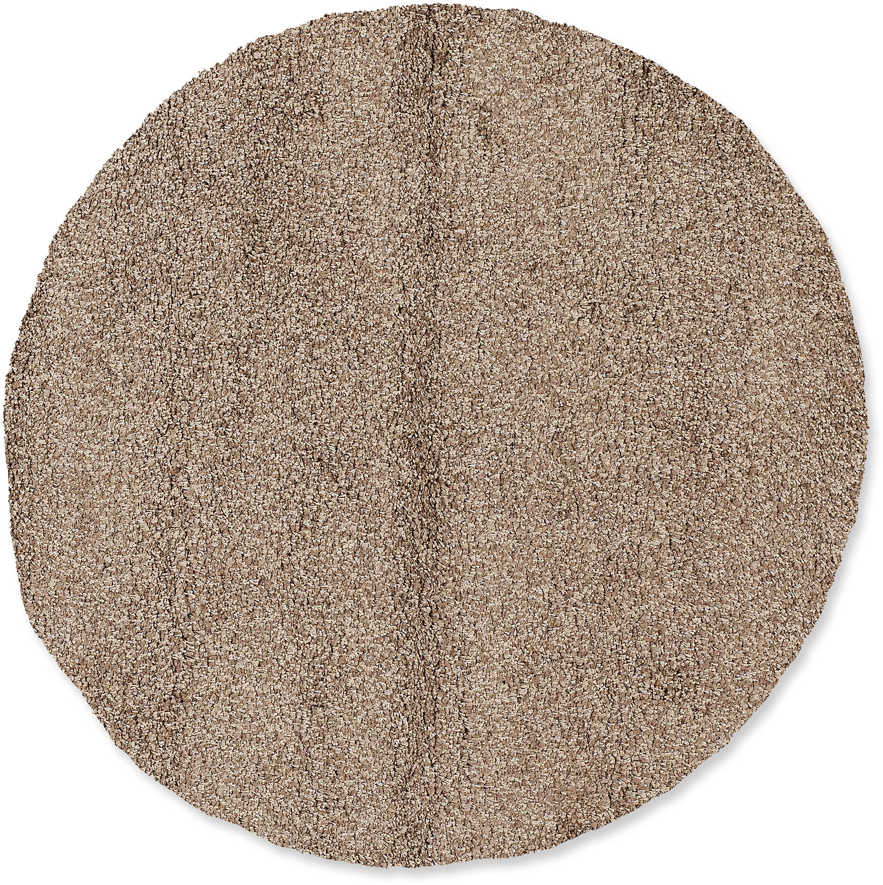 Hochflor-Teppich OCI DIE TEPPICHMARKE "LOBBY SHAGGY", braun (braun, hell), H:52mm Ø:100cm, Polypropylen (PP), Teppiche, Langflor, Shaggy, robust, alle Räume