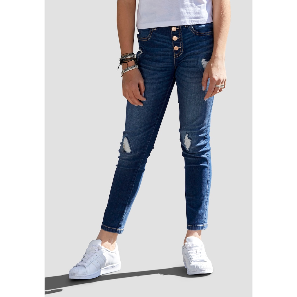 Arizona High-waist-Jeans »für Mädchen«, in Schlupfform