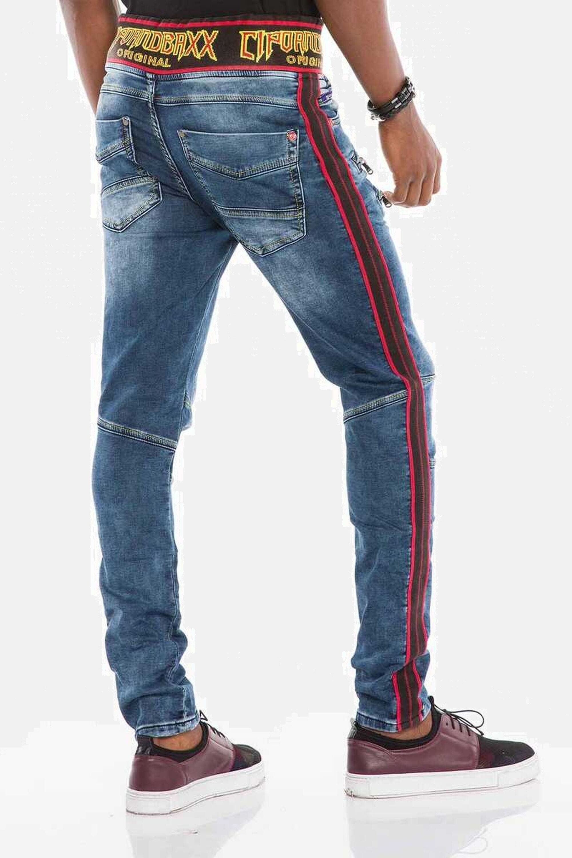 Cipo & Baxx Slim-fit-Jeans »Jeans«, mit Kordelbund in Slim Fit, CD-504