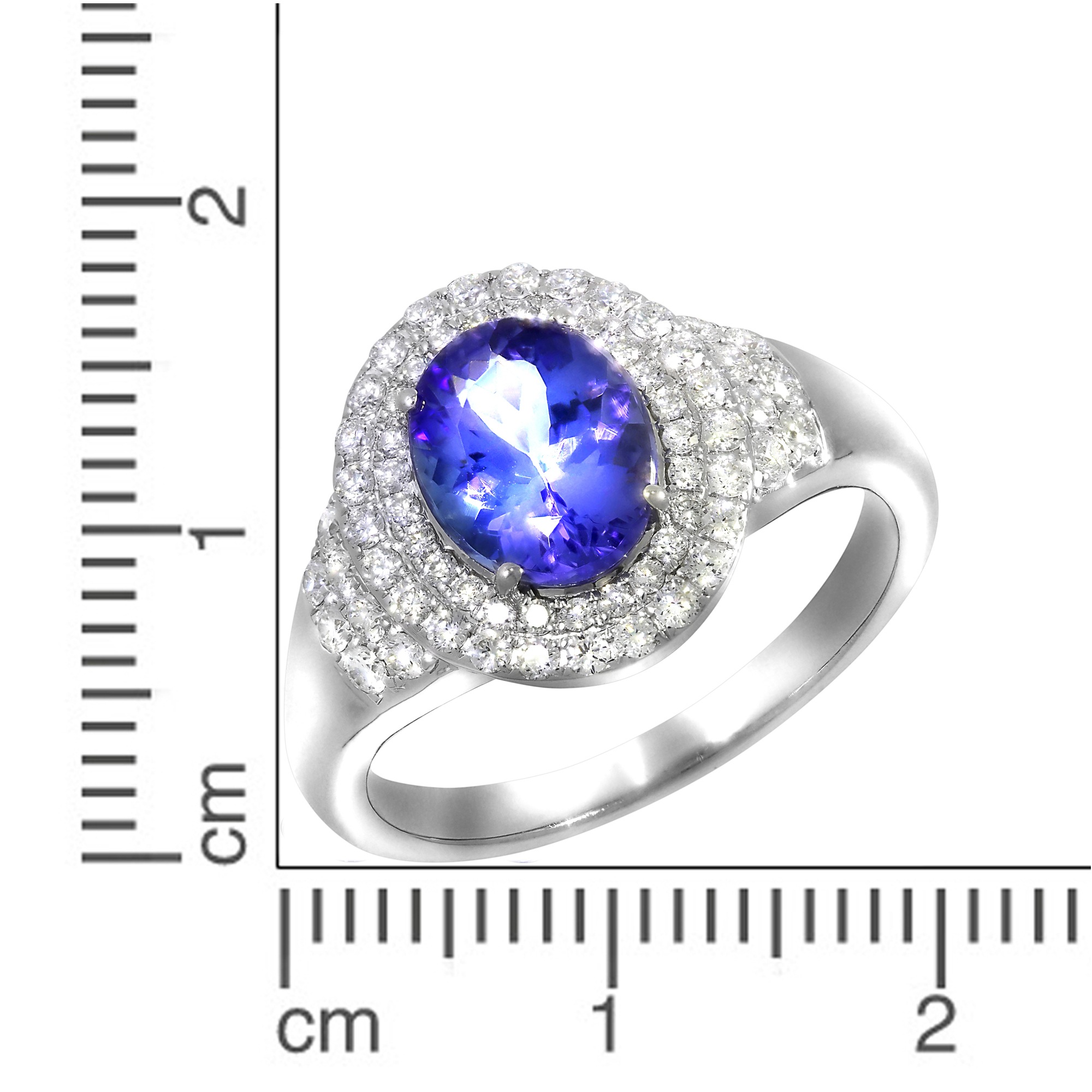 Creazione Bijoux Fingerring »750/- Weißgold mit Tansanit und Diamanten«