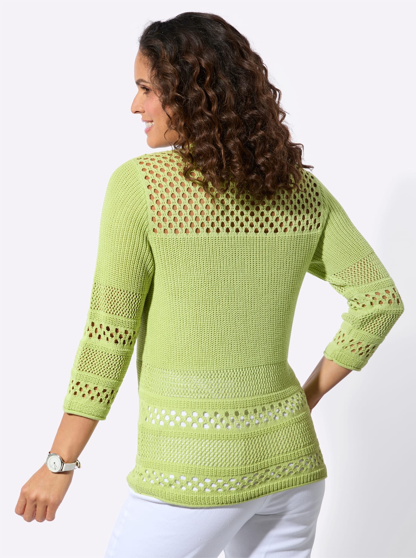 Casual Looks 3/4 Arm-Pullover "Ajour-Pullover" günstig online kaufen