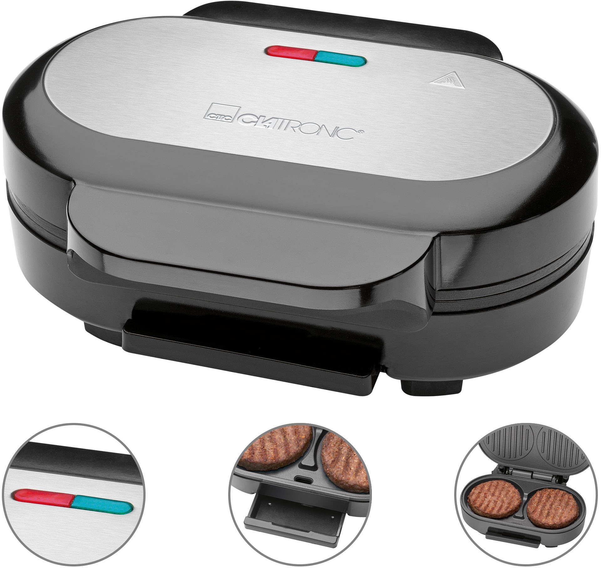 CLATRONIC Kontaktgrill »HBM 3696«, 1000 W