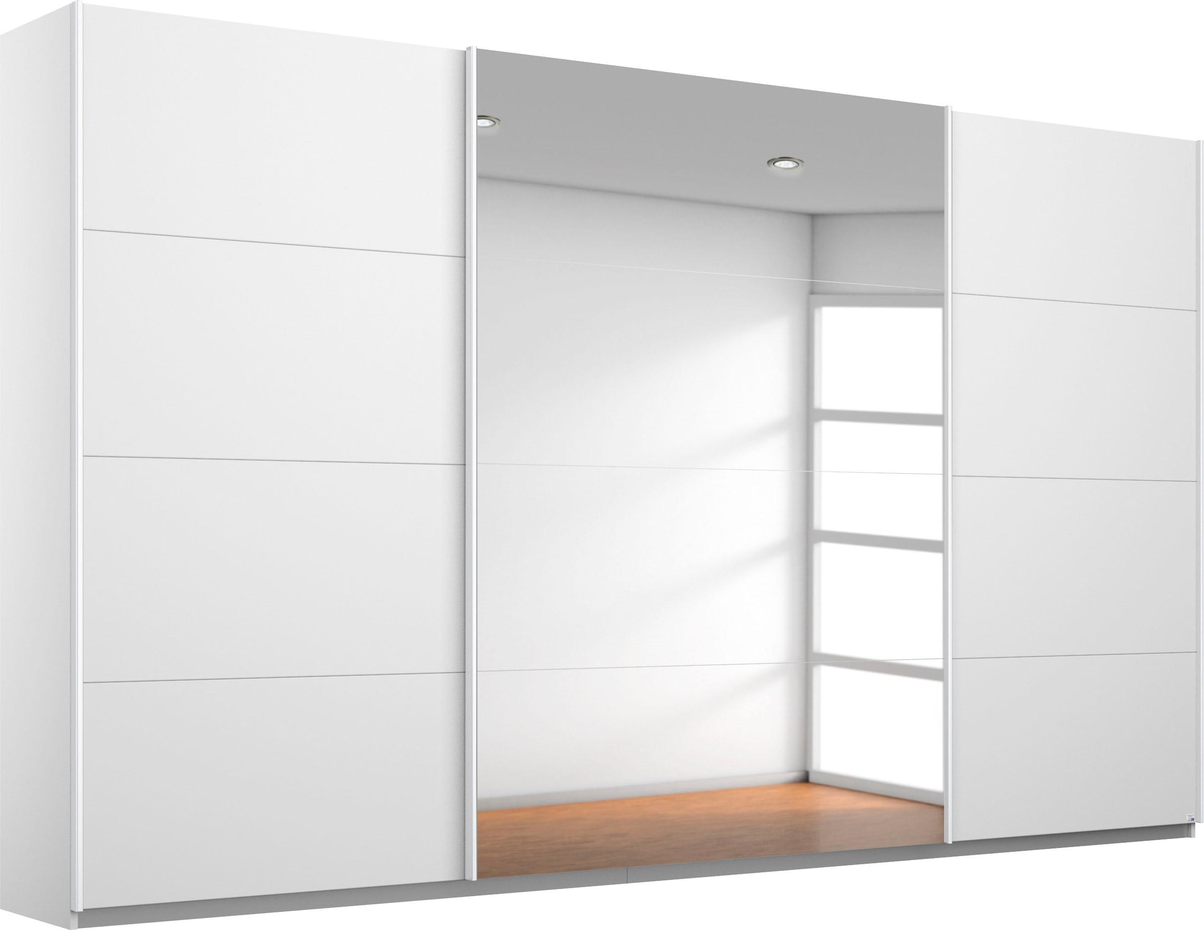 rauch Schwebetürenschrank "Kleiderschrank Schrank Garderobe Wäscheschrank KEPAN" inkl. Schubladen-Einsatz und extra Einlegeböden MADE IN GERMANY