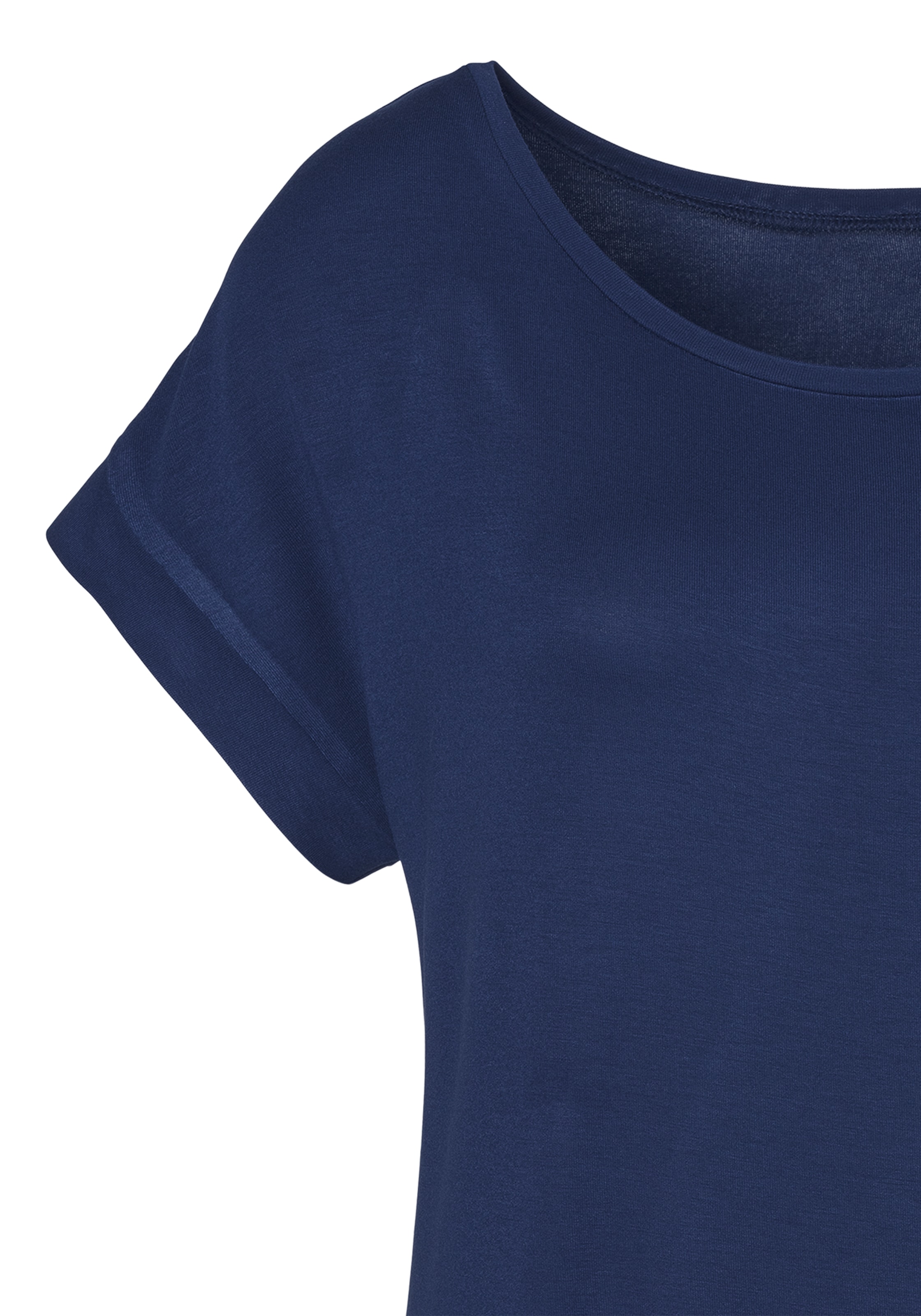 Vivance Kurzarmshirt »mit Gummizug im Bund«, aus weichem Viskose-Stretch