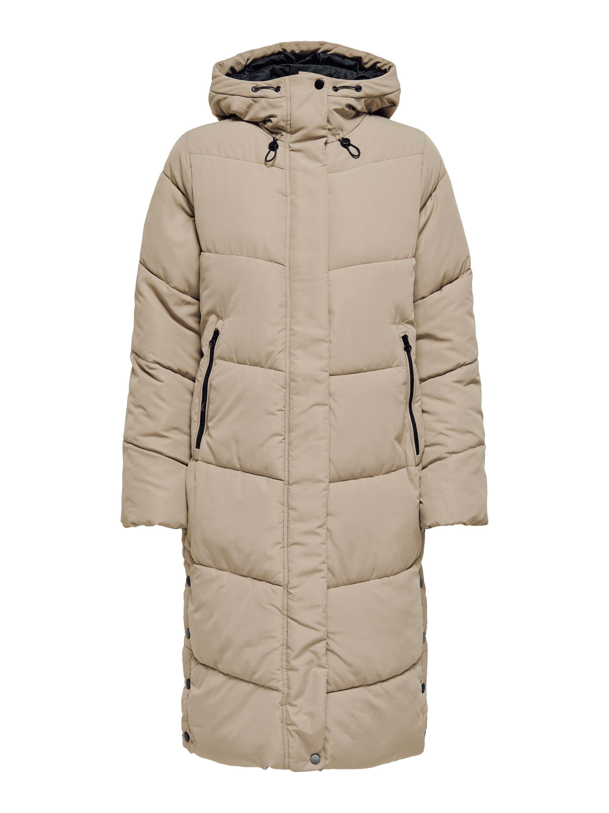 ONLY Steppmantel "ONLMEGAN LIFE LONG PUFFER COAT CS OTW" verdeckter Zipper, günstig online kaufen