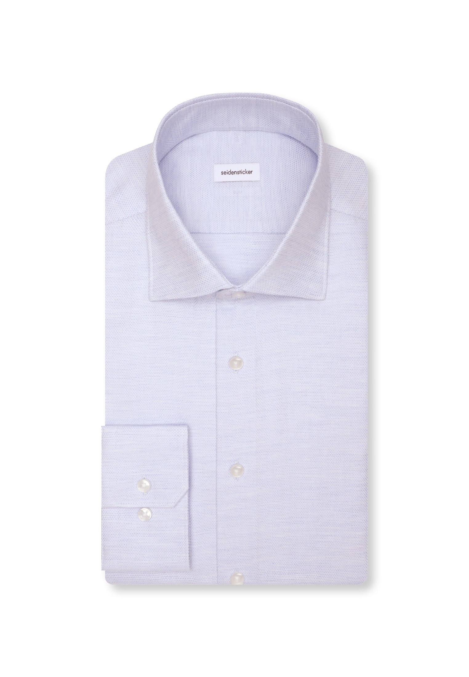 seidensticker Flanellhemd »Schwarze Rose« Shaped 1/1 Kentkragen Struktur