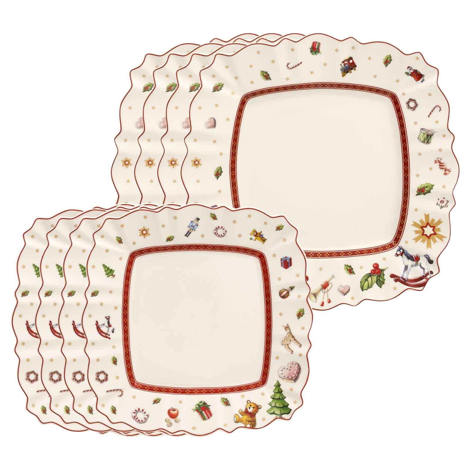 Villeroy & Boch Geschirr-Set "Tafelservice Toys Delight 8er Set weiß" Mikrowellengeeignet