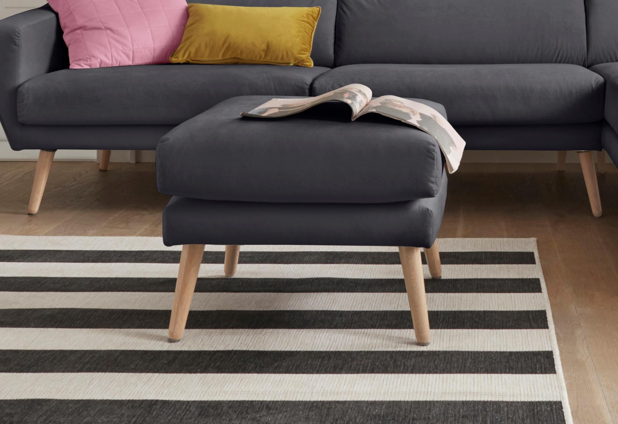 OTTO home Hocker "Bille" mit Eiche-Beinen, Design by Morten Georgsen günstig online kaufen